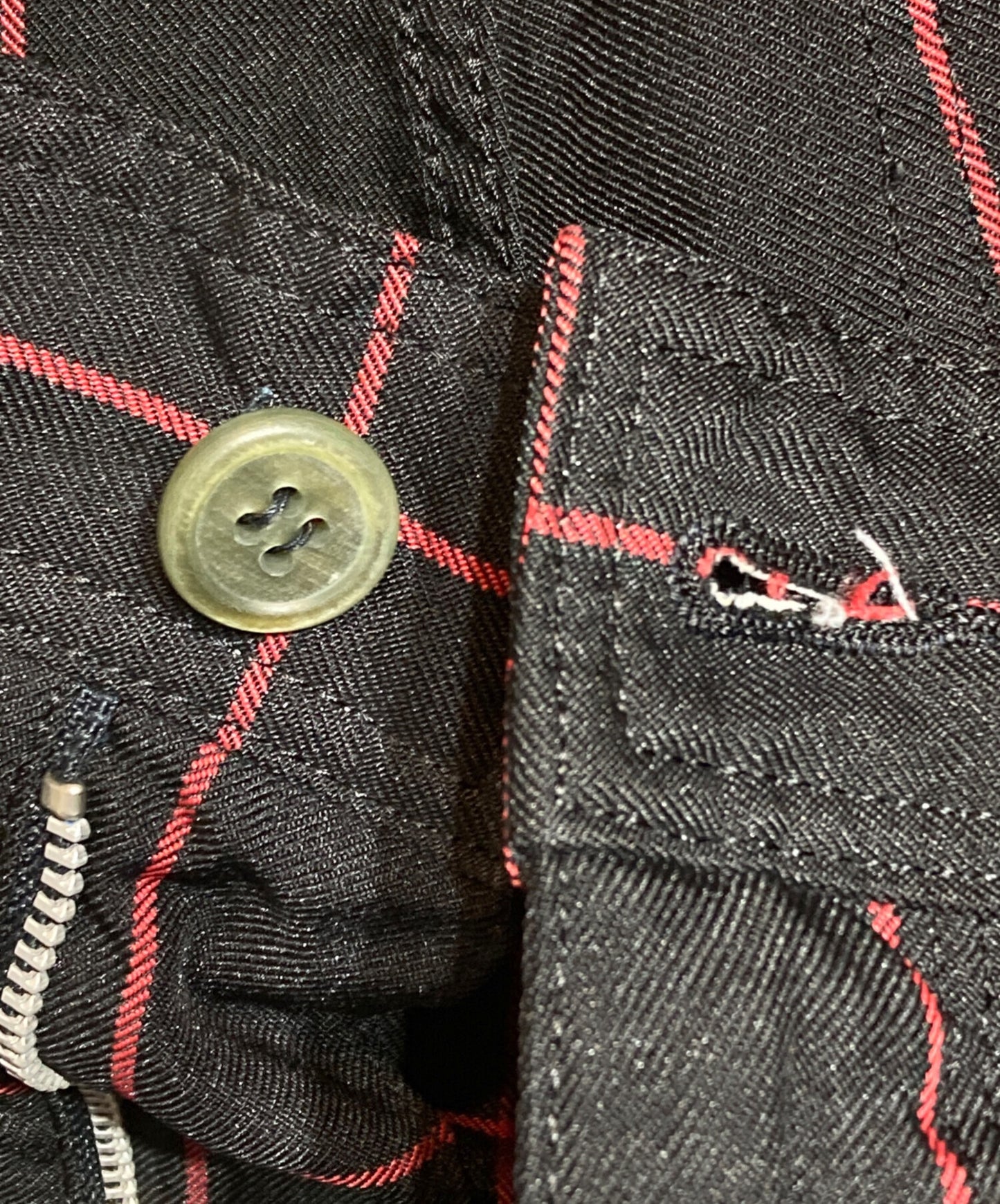 [Pre-owned] BLACK COMME des GARCONS Check Poly Wide Pants 1L-P004