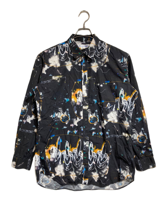 [Pre-owned] COMME des GARCONS SHIRT Cotton poplin with futura print W28043