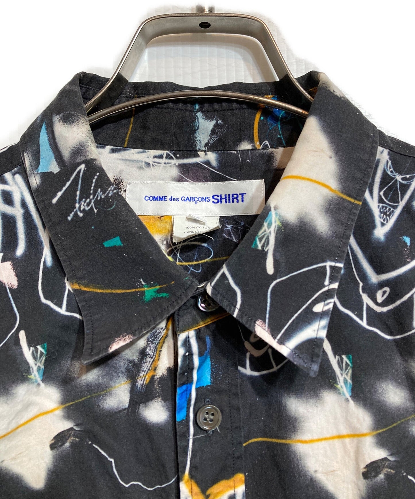 [Pre-owned] COMME des GARCONS SHIRT Cotton poplin with futura print W28043