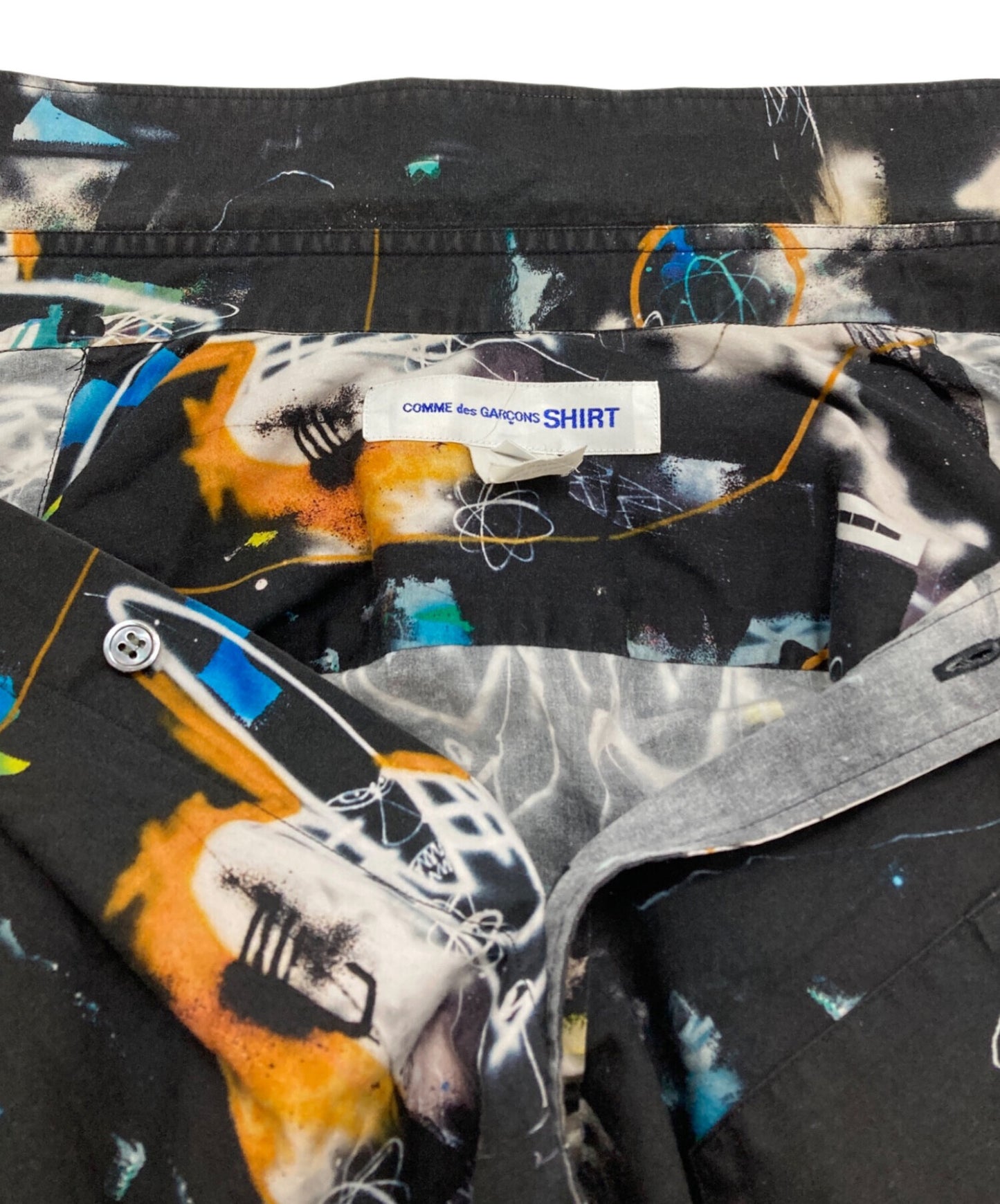 [Pre-owned] COMME des GARCONS SHIRT Cotton poplin with futura print W28043