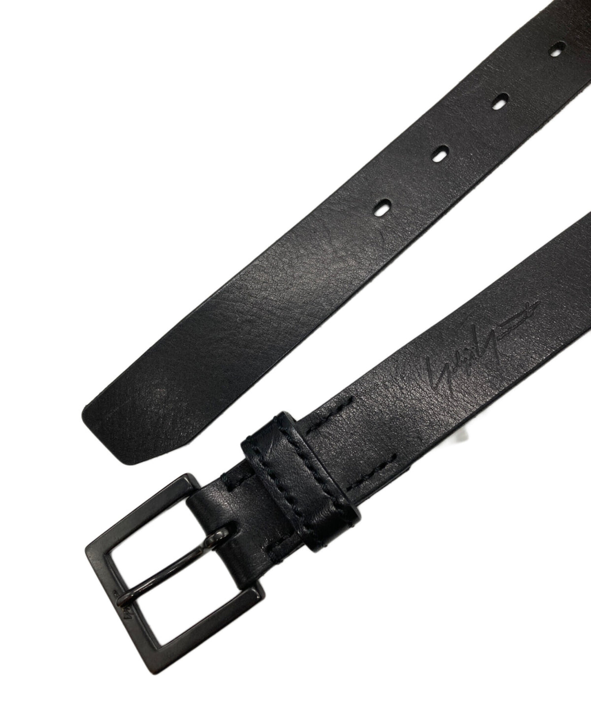 [Pre-owned] Yohji Yamamoto pour homme MAT SOFT OIL 30MM PLAIN BELT HE-F01-766