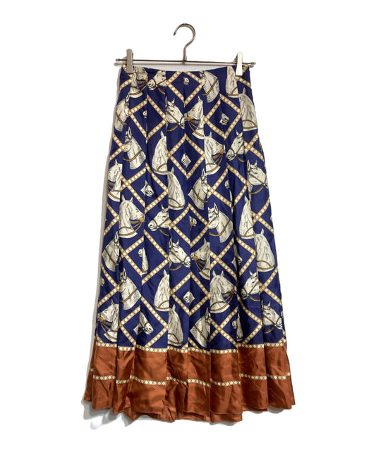 [Pre-owned] GUCCI Horse print pleated skirt / Horse print / Long skirt 721477 ZAK88