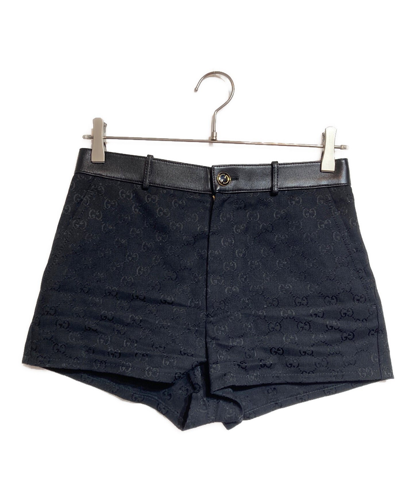 [Pre-owned] GUCCI GG Canvas Leather Switched Shorts 681154 Z8BDJ