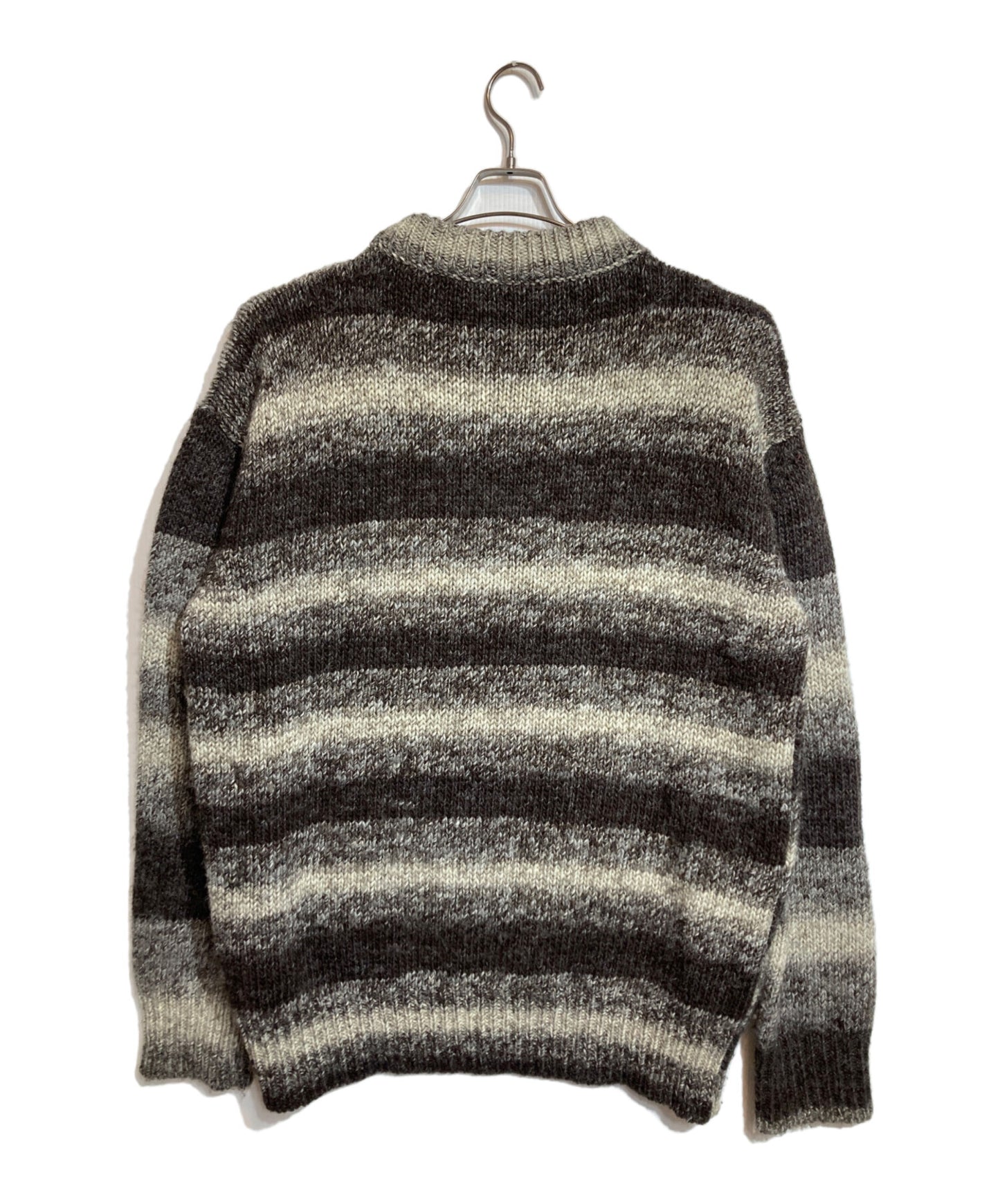 [Pre-owned] RAF SIMONS Striped Roundneck Sweater With Polaroids