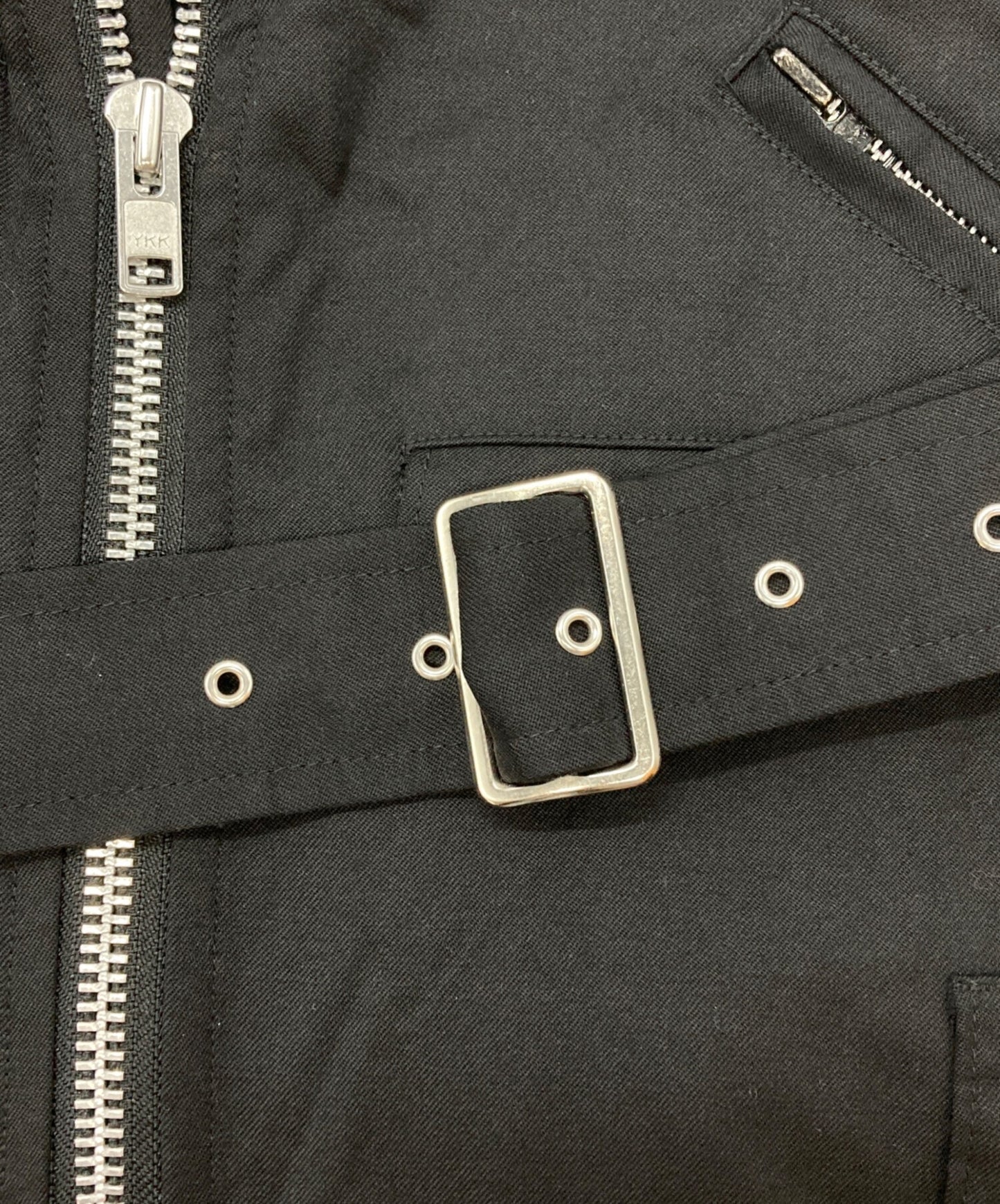 [Pre-owned] BLACK COMME des GARCONS Twist Design Wool Gaber Riders Coat 1Q-J003