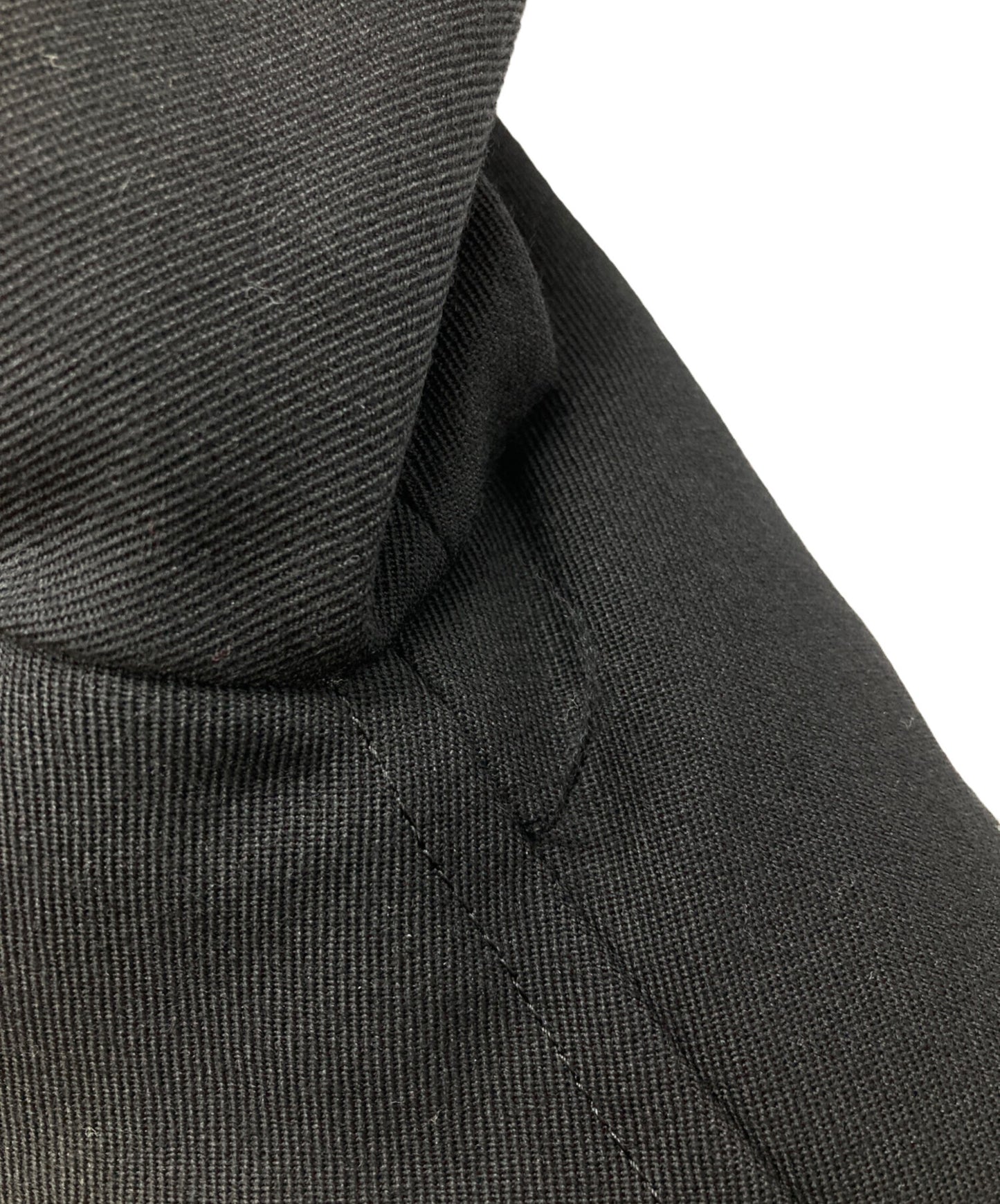 [Pre-owned] COMME des GARCONS HOMME PLUS Fur-trimmed collarless trench coat PL-C005