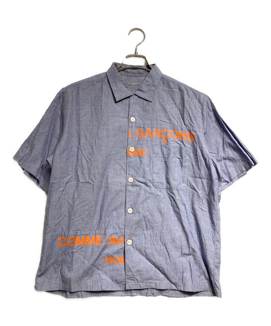 [Pre-owned] COMME des GARCONS HOMME Vintage Split-Offset Logo Open-Collar Shirt HE-B063 HE-B063