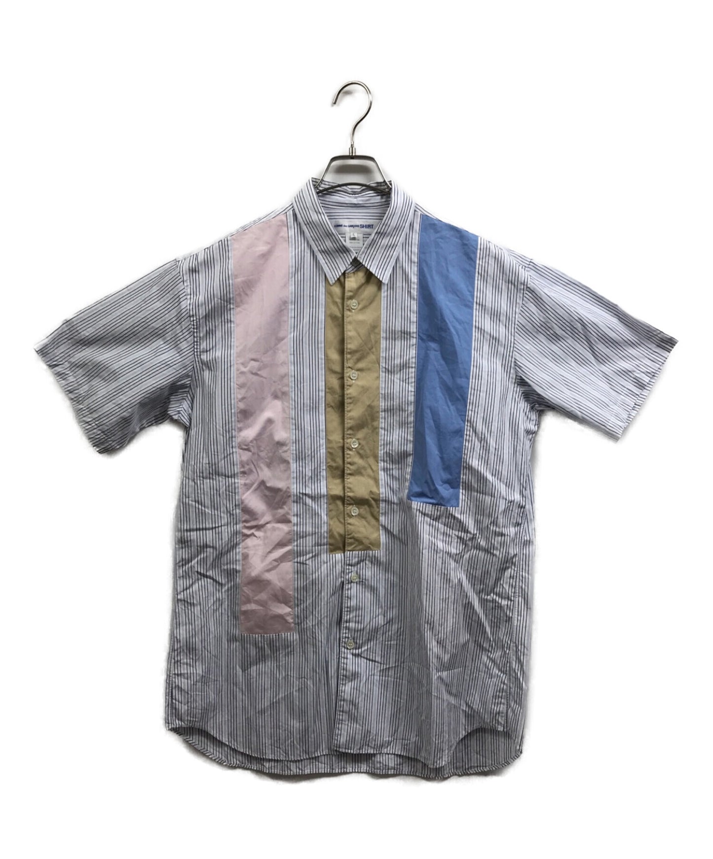 [Pre-owned] COMME des GARCONS SHIRT Multicolor panel stripe shirt FG-B069