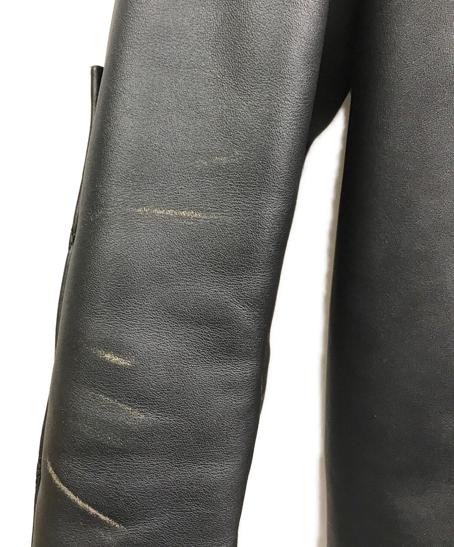[Pre-owned] COMME des GARCONS Super Phantom Damaged Single Leather Jacket KZ-J002 AD2018