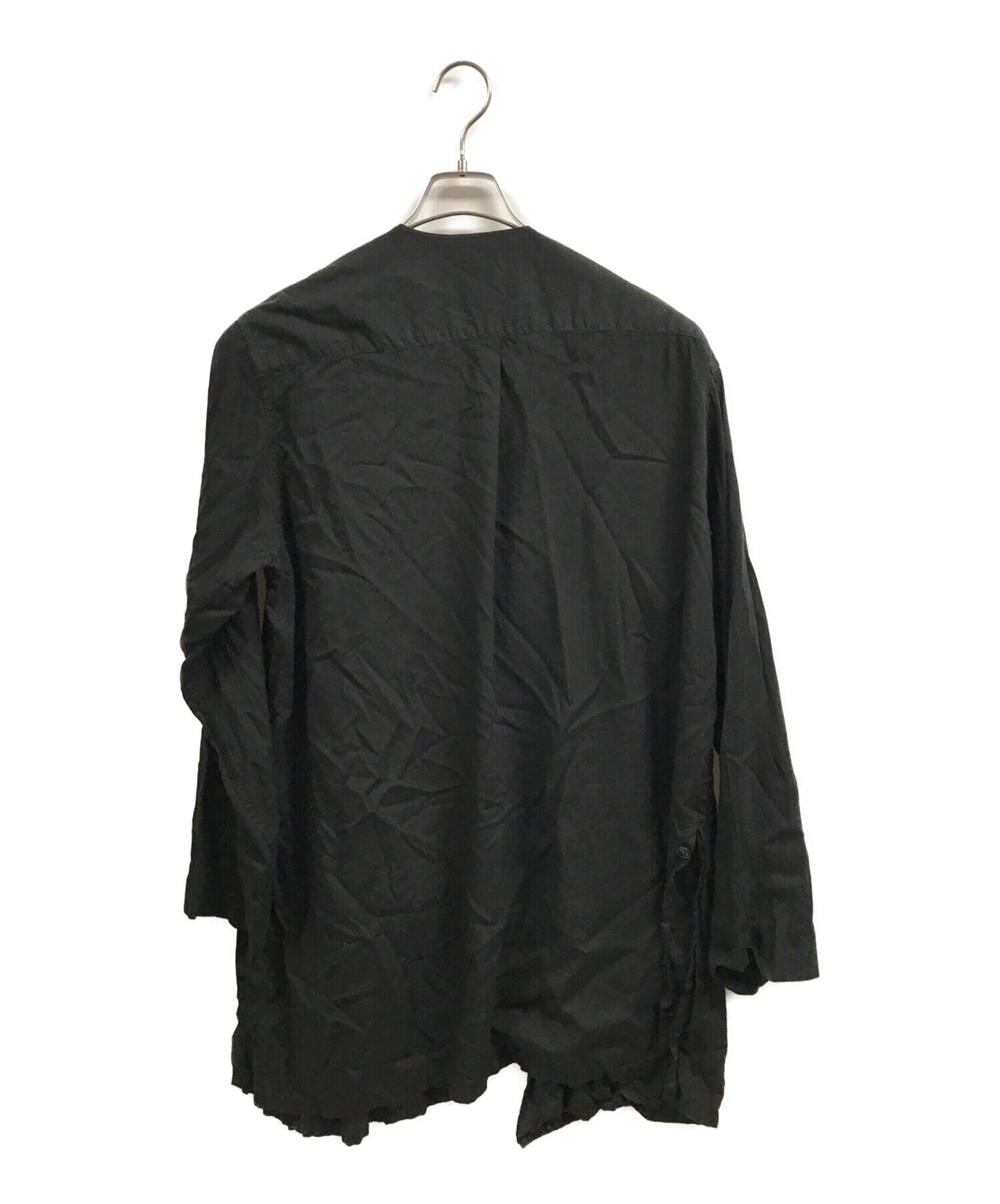 [Pre-owned] Yohji Yamamoto pour homme 18SS Double-stitched collarless shirt HW-B06-800