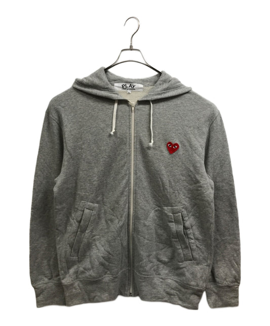 [Pre-owned] PLAY COMME des GARCONS Heart Print Zip Hoodie AZ-T250