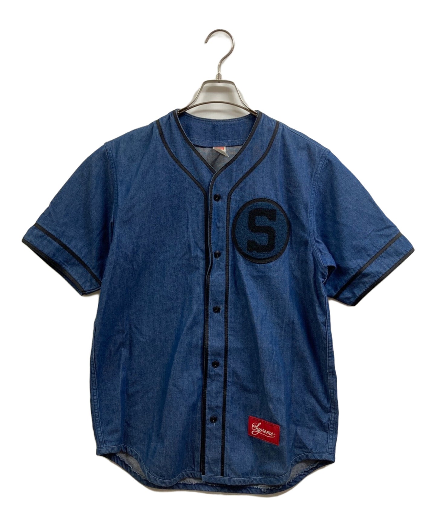 [Pre-owned] SUPREME denim baseball shirt