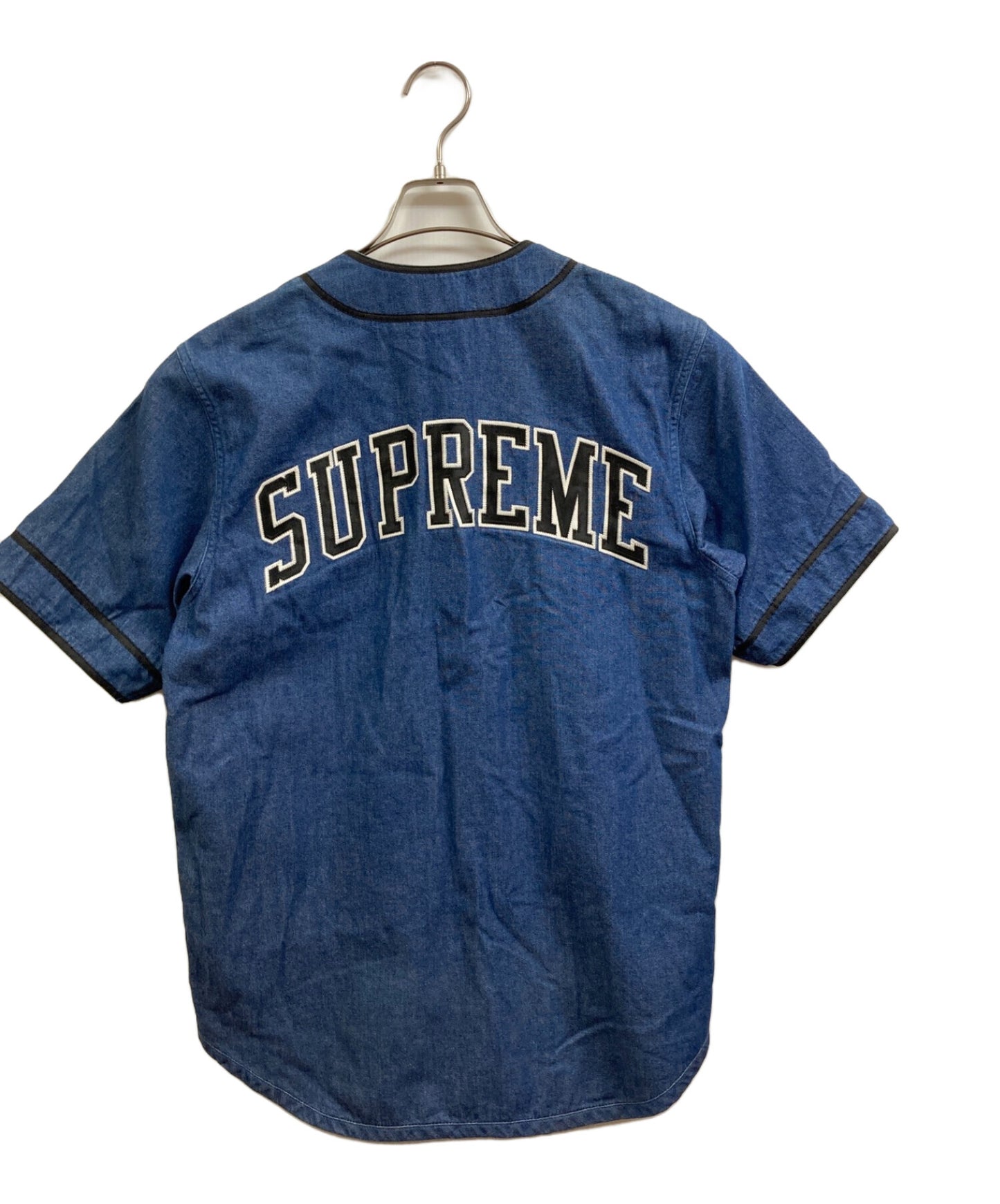 [Pre-owned] SUPREME denim baseball shirt