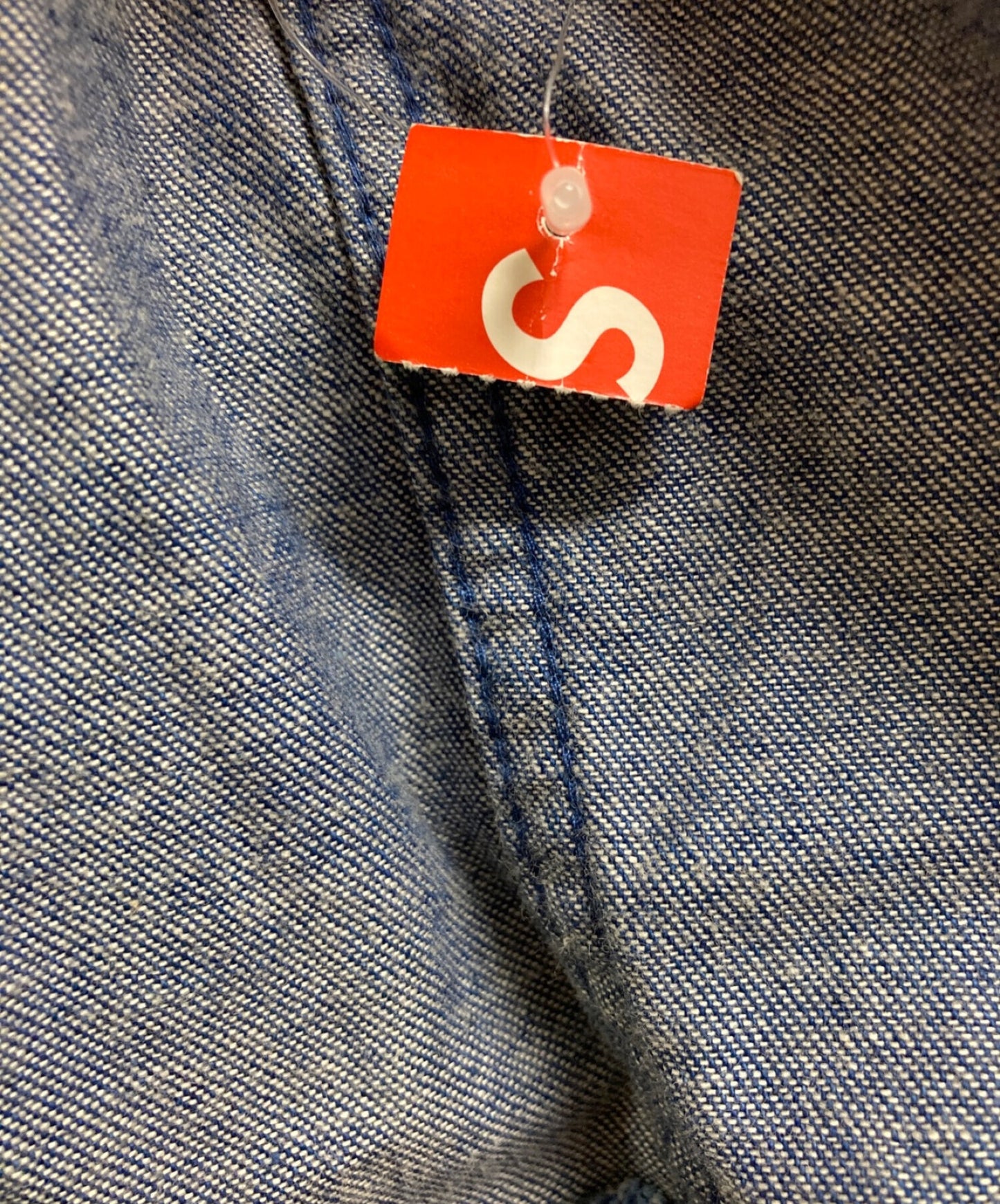 [Pre-owned] SUPREME denim baseball shirt