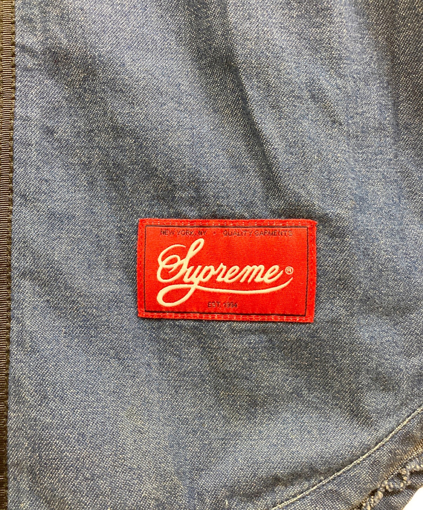[Pre-owned] SUPREME denim baseball shirt