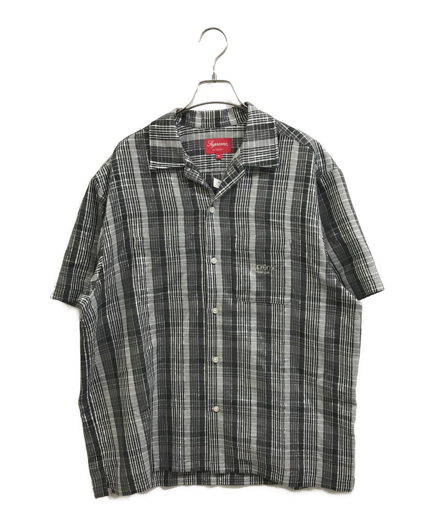 [Pre-owned] SUPREME Metallic Plaid S/S Shirt