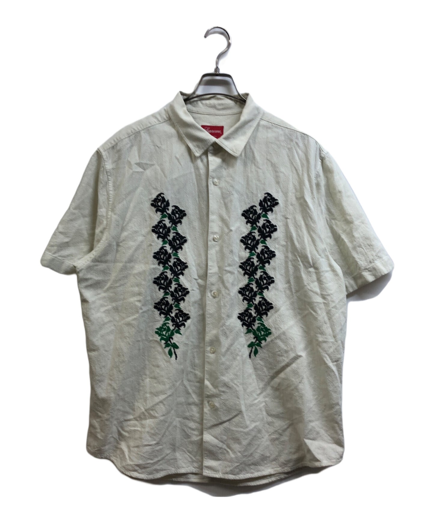 [Pre-owned] SUPREME Needlepoint S/S Shirt