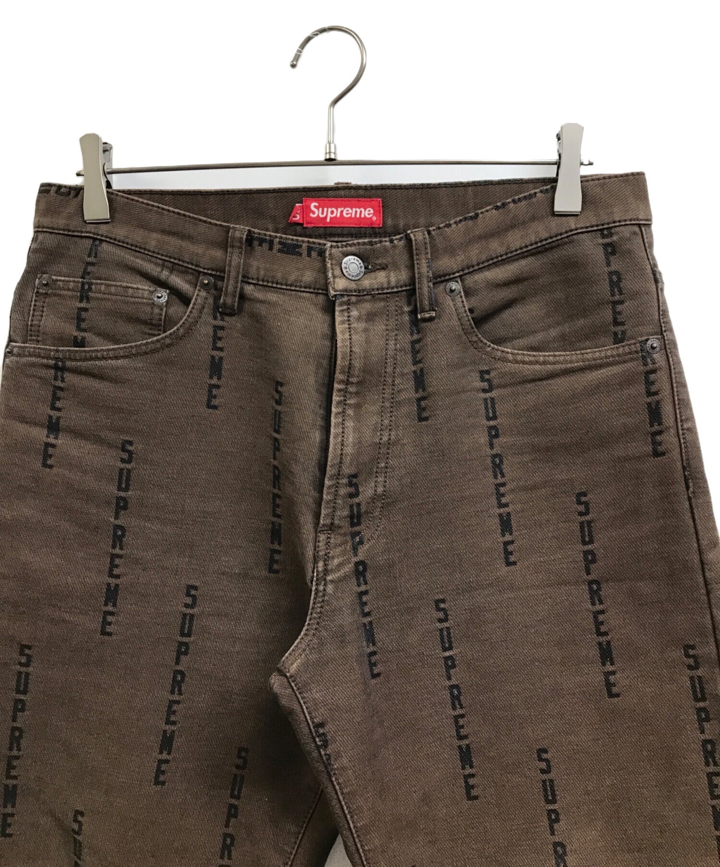 [Pre-owned] SUPREME stripe jacquard regular jean