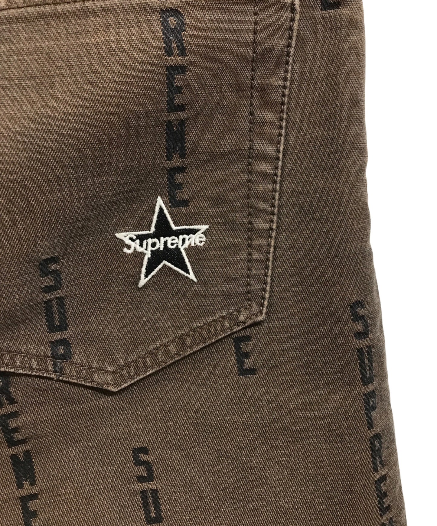 [Pre-owned] SUPREME stripe jacquard regular jean