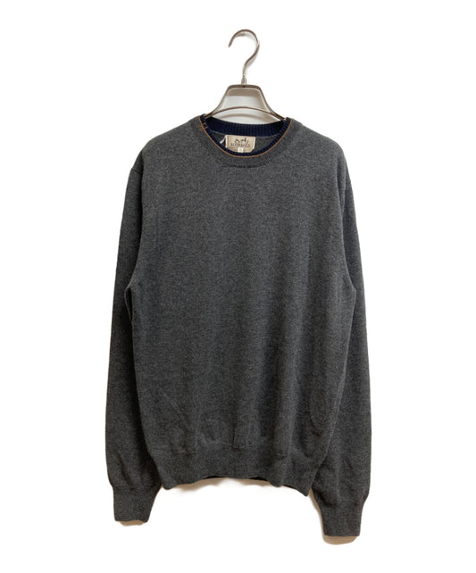 [Pre-owned] HERMES 23AW Round-neck knit cashmere signature H367135HA82ME