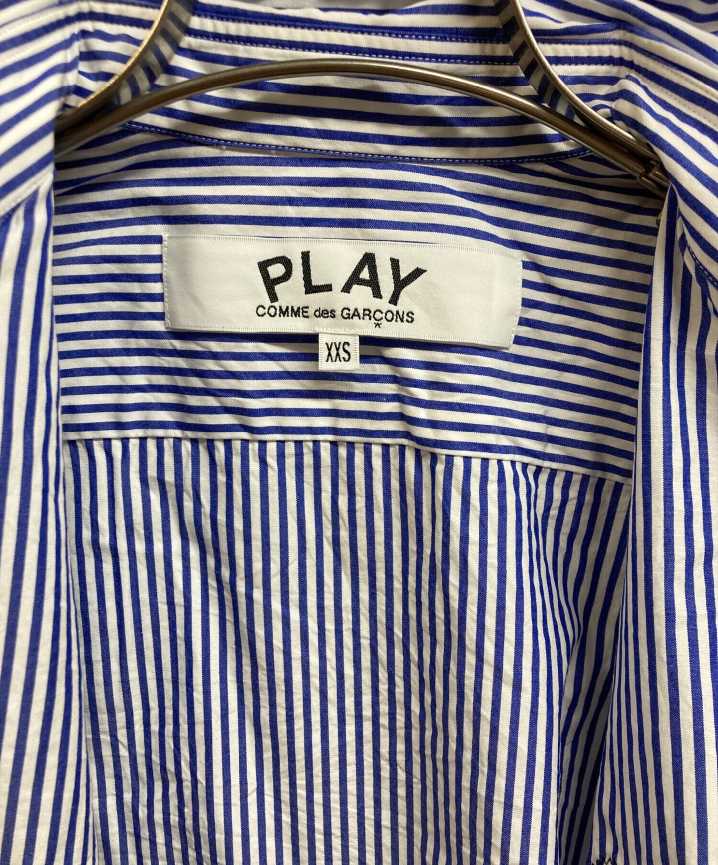 [Pre-owned] PLAY COMME des GARCONS STRIPED L/S SHIRT BLACK HEART AX-B018-051-1-4