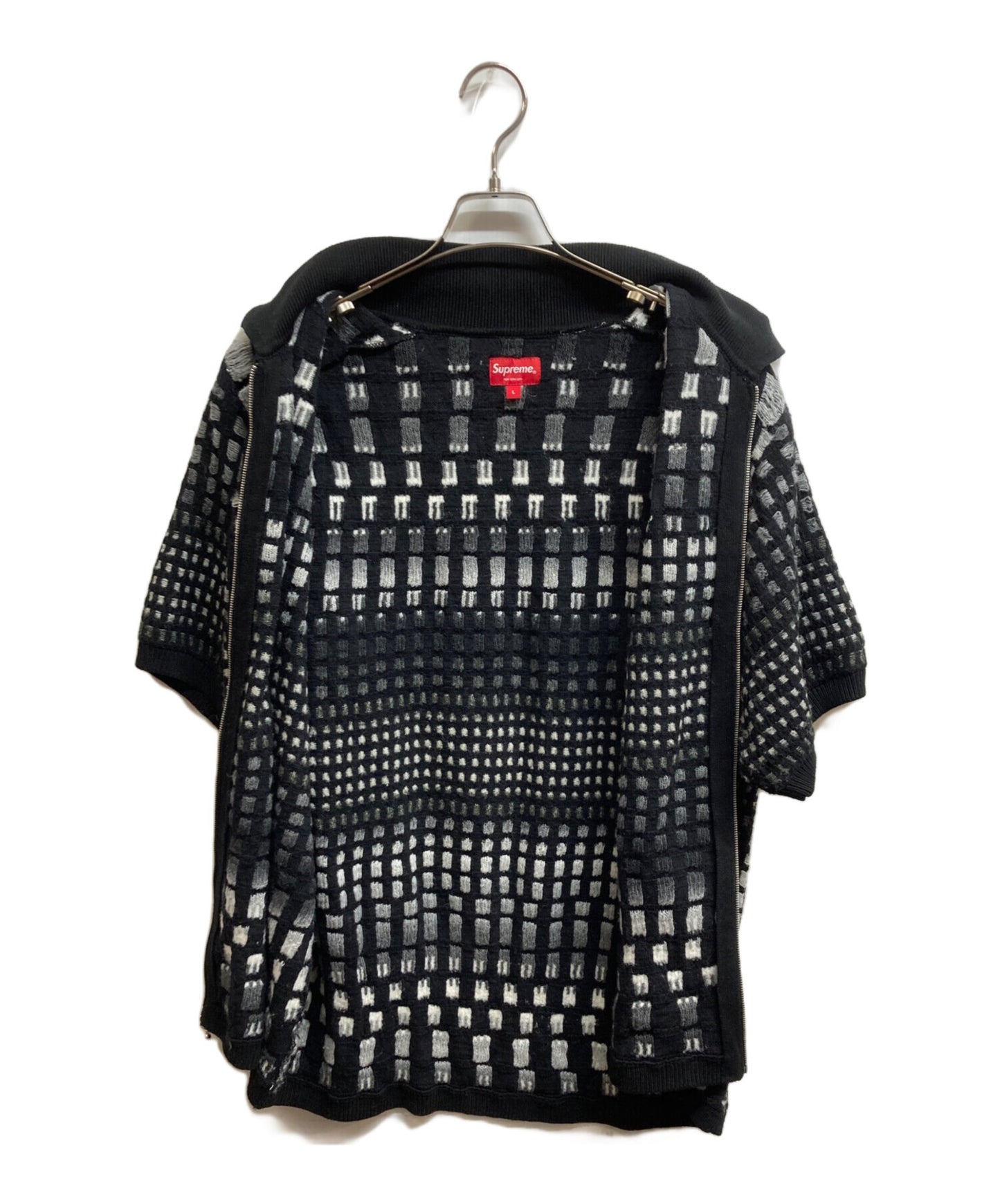 [Pre-owned] SUPREME Gradient Grid Zip Up Polo