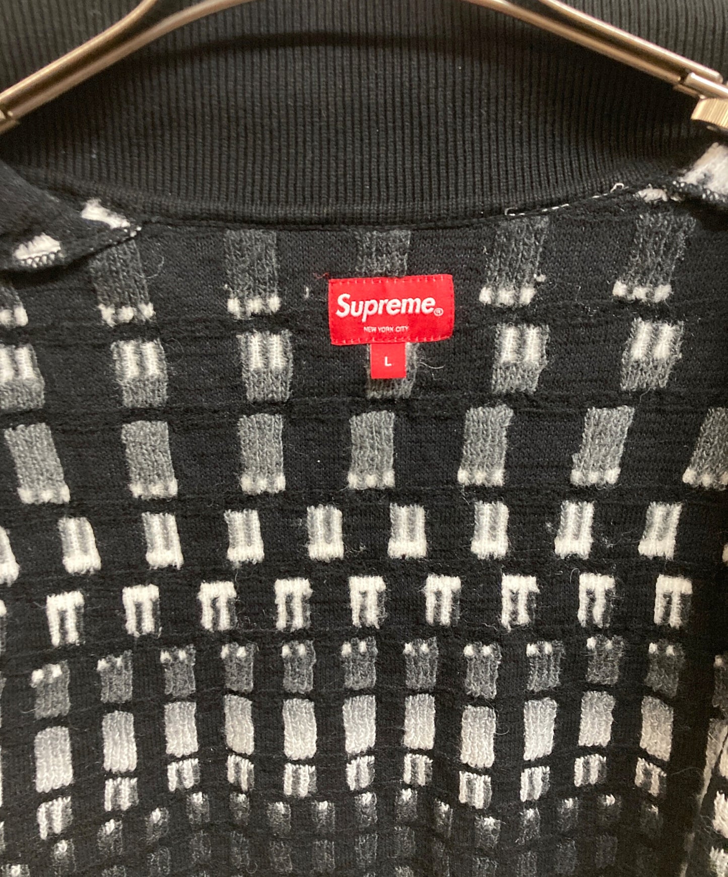 [Pre-owned] SUPREME Gradient Grid Zip Up Polo