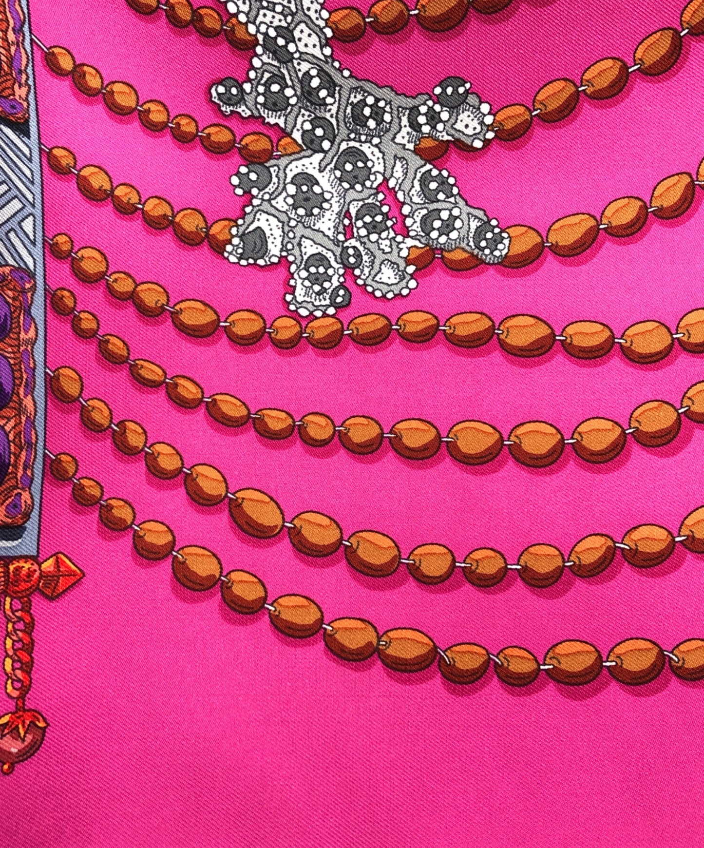 [Pre-owned] HERMES Silk Scarf / Carré 90 / Chemins de Corail / Coral Paths