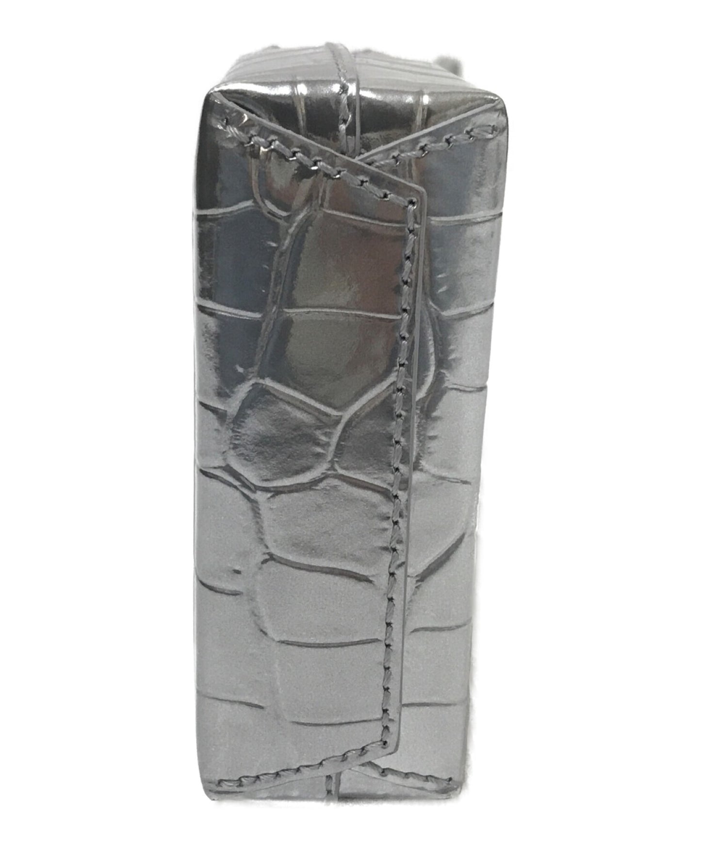 [Pre-owned] BALENCIAGA SHOPPING PHONE HOLDER Mini Bag Design Logo Popular Croc Stamped 593826