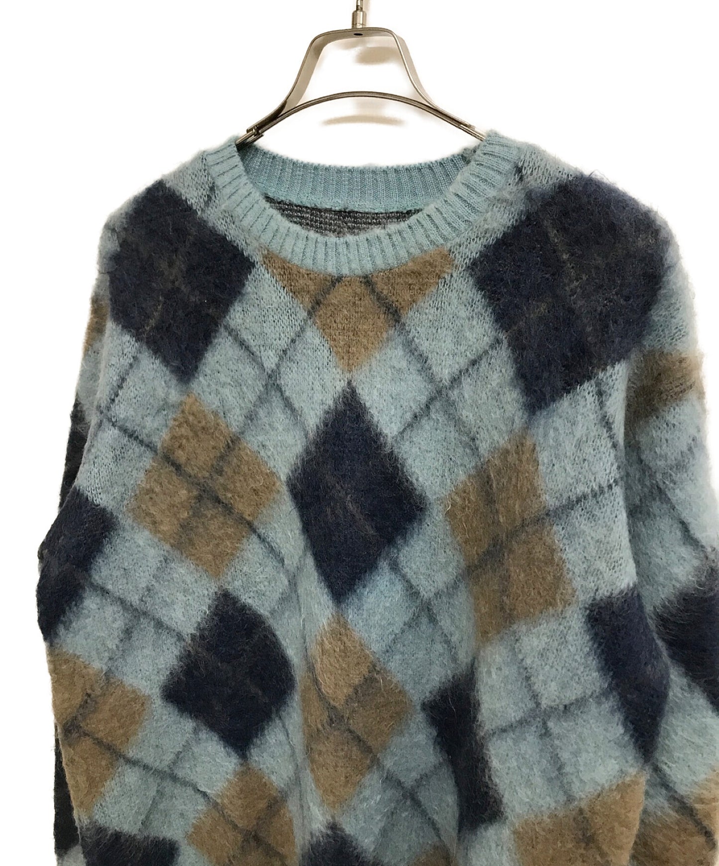 [Pre-owned] Needles Mohair blend argyle knit / Popular / Standard / Trend / BEAUTY&YOUTH special order J0388