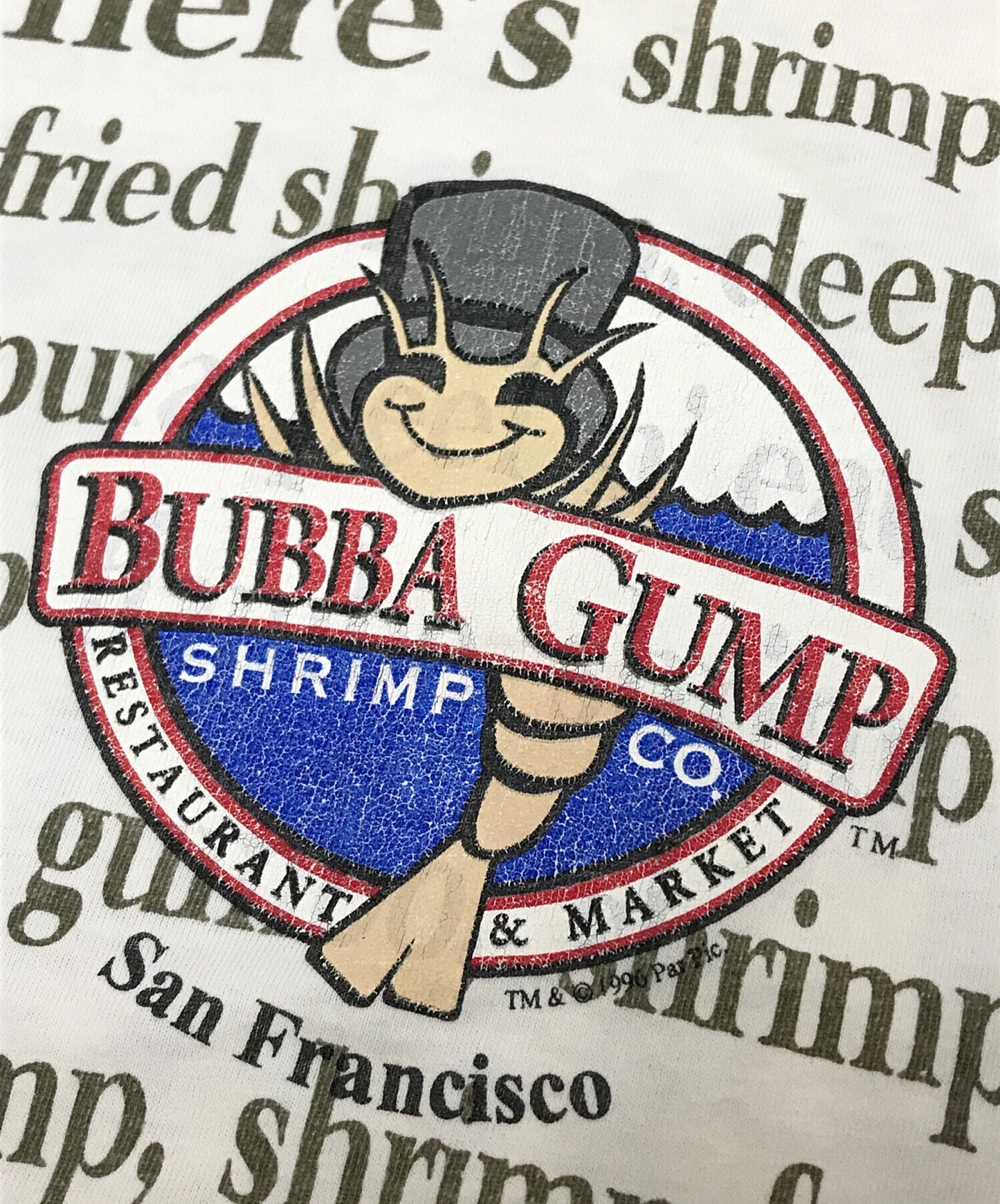 [Pre-owned] BUBBA GUMP 90's all-over print T-shirt