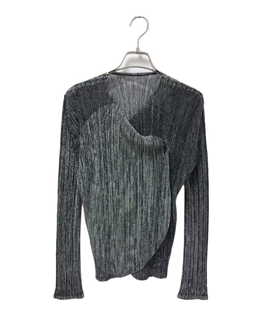 [Pre-owned] PLEATS PLEASE Lame Pleated Cardigan PP83-J0712