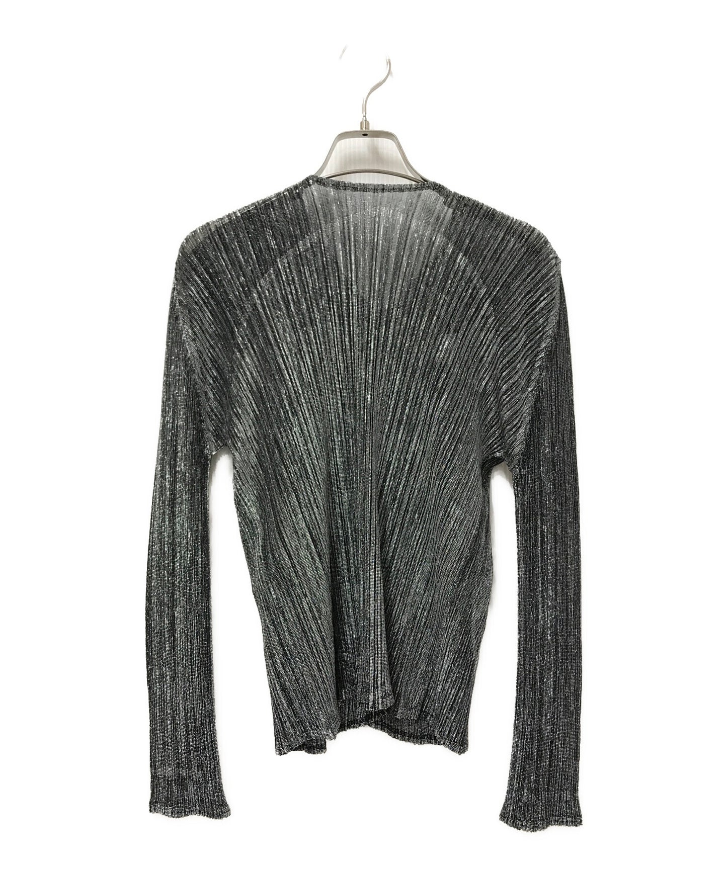 [Pre-owned] PLEATS PLEASE Lame Pleated Cardigan PP83-J0712