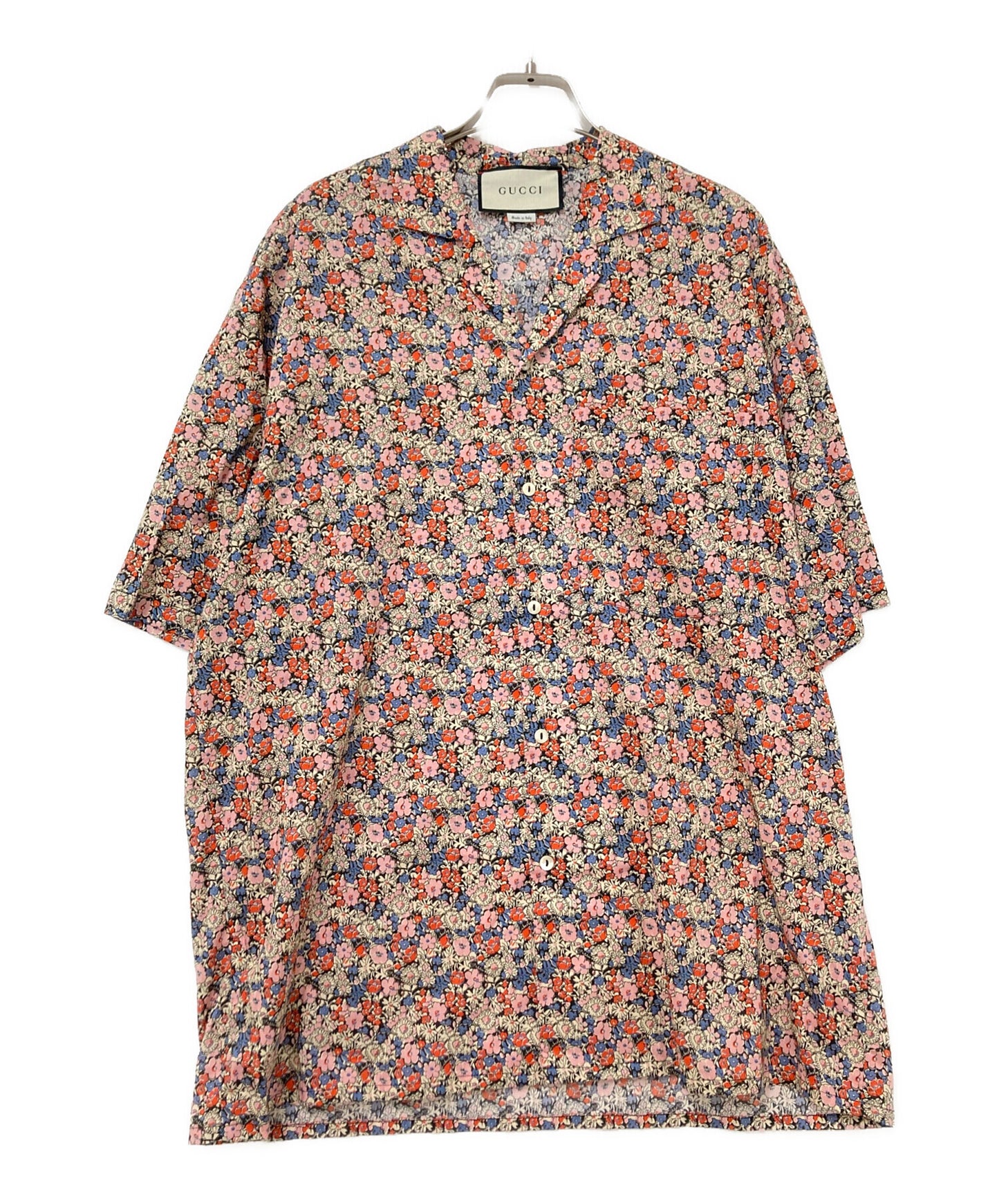 [Pre-owned] GUCCI Floral bowling short sleeve shirt 636407 ZAFKZ