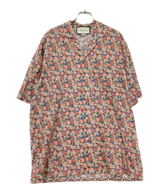 [Pre-owned] GUCCI Floral bowling short sleeve shirt 636407 ZAFKZ