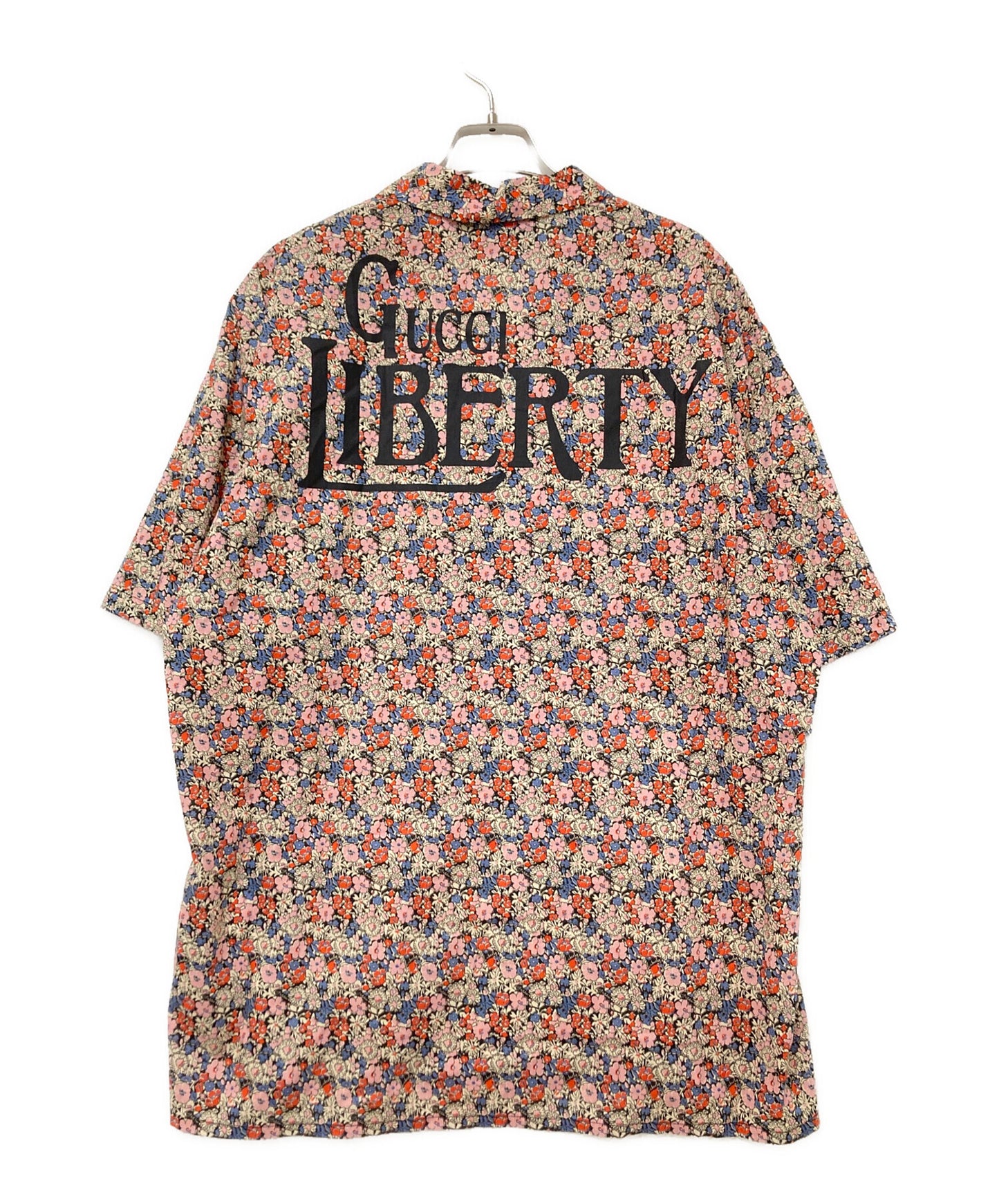 [Pre-owned] GUCCI Floral bowling short sleeve shirt 636407 ZAFKZ