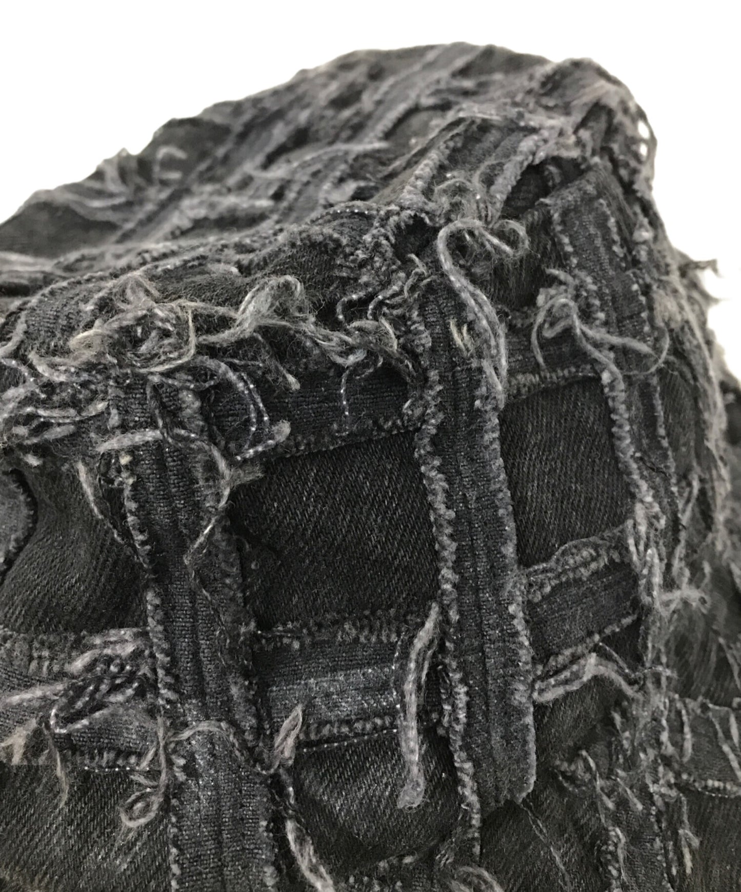 [Pre-owned] SUPREME Frayed Patchwork Denim Crusher