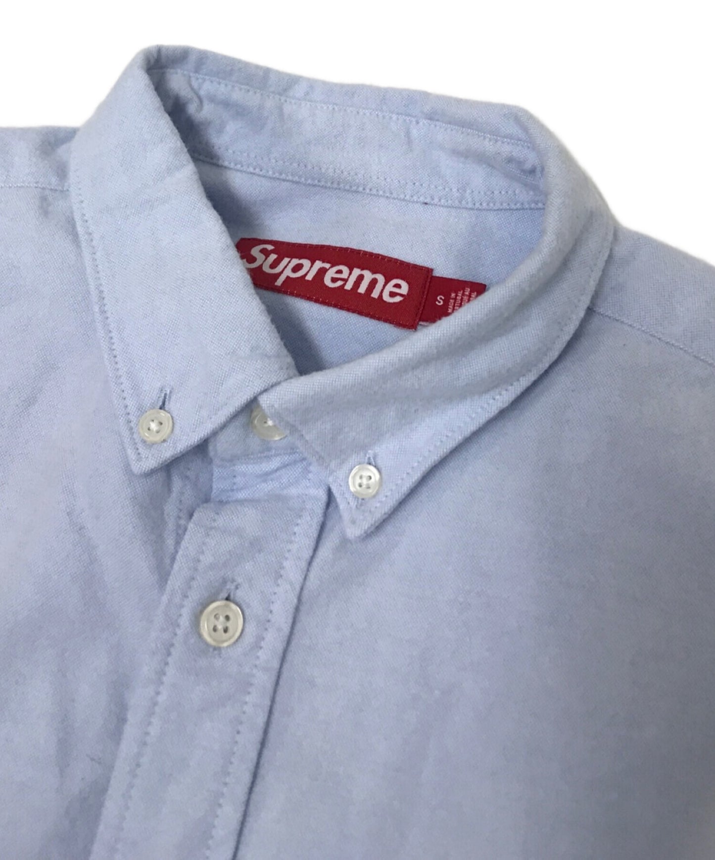 [Pre-owned] SUPREME Loose fit flannel oxford shirt