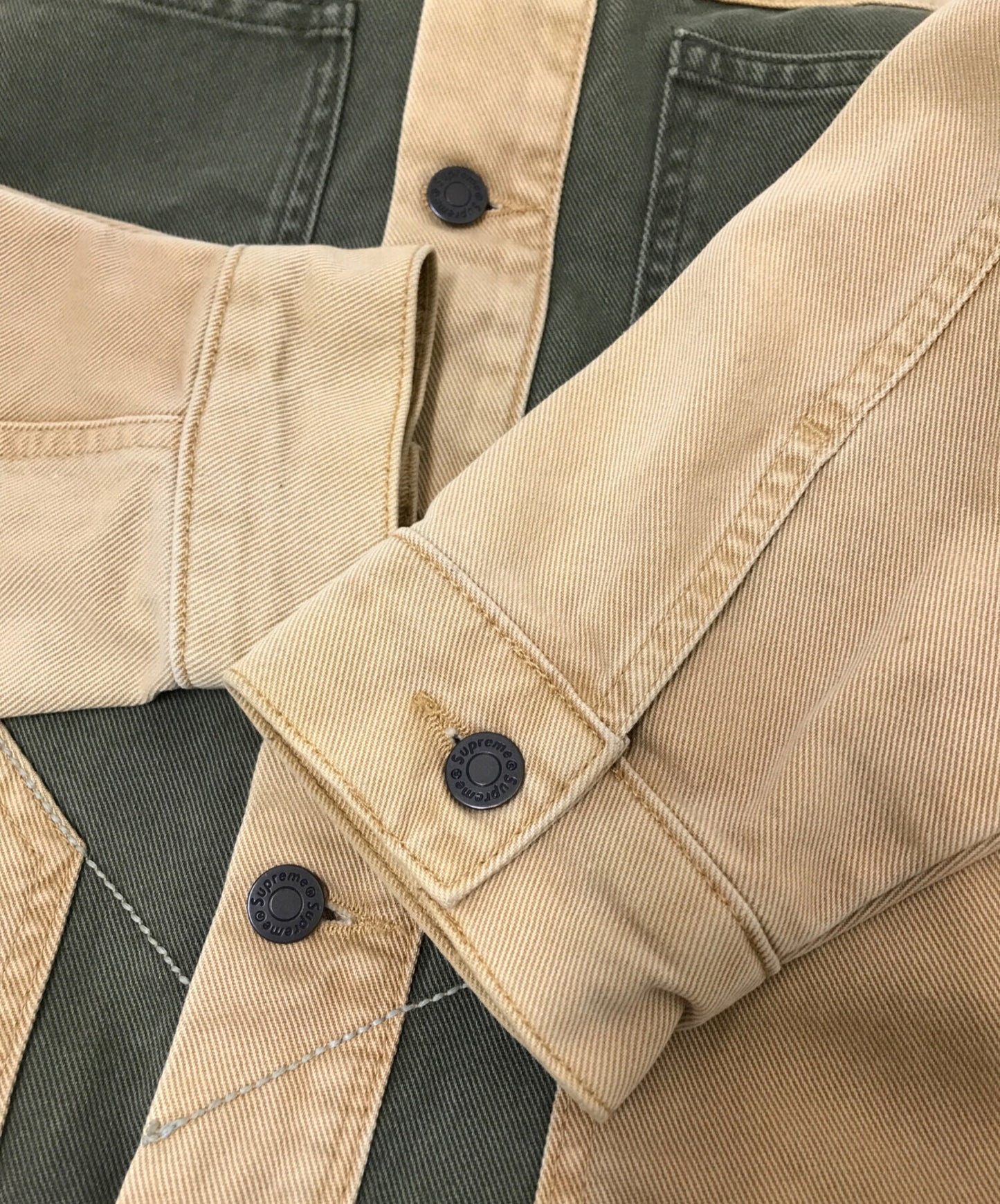 [Pre-owned] SUPREME 2-Tone Paneled Denim Jacket