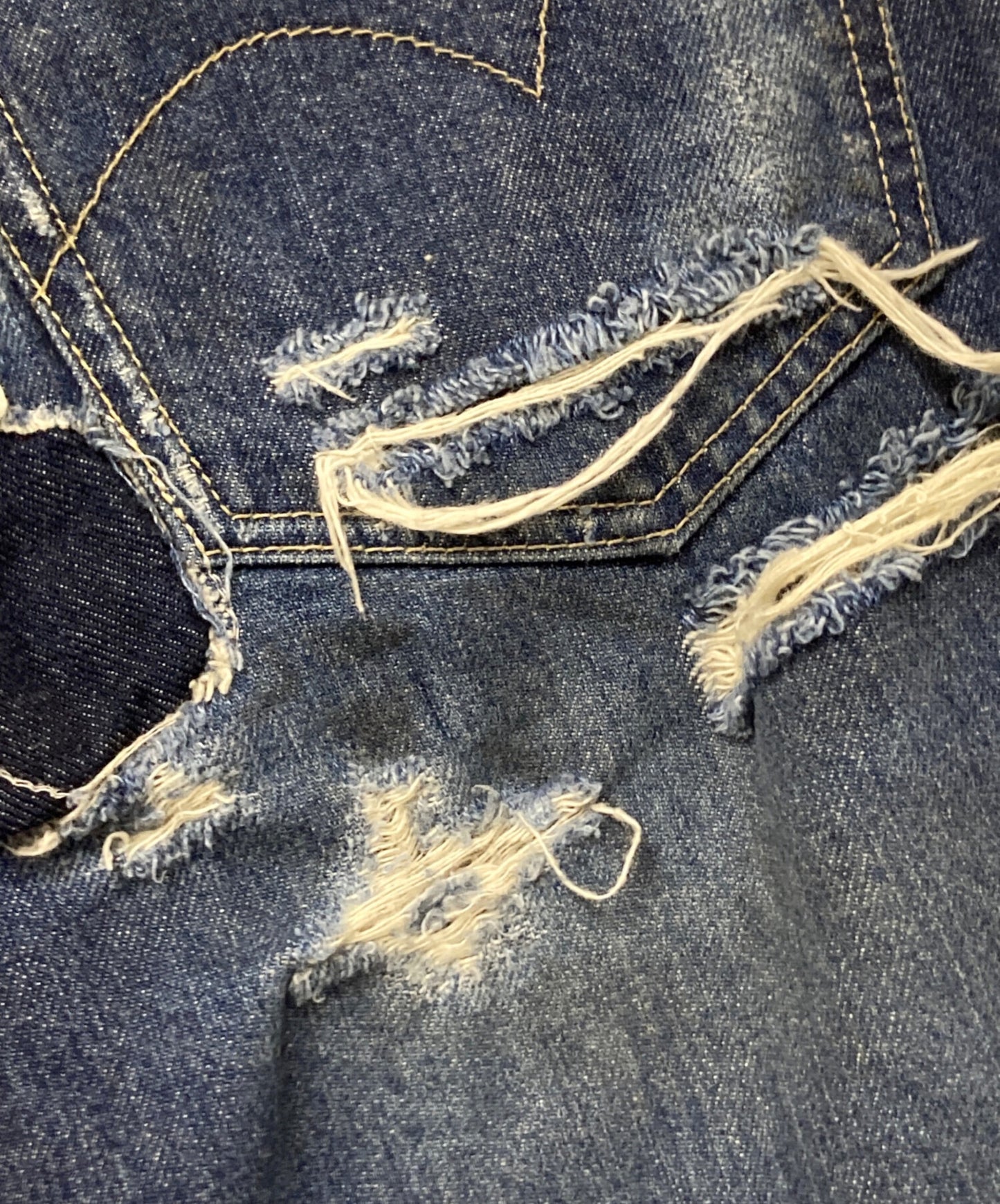 [Pre-owned] Hysteric Glamour Skinny Damaged Denim Pants 2AP-4450