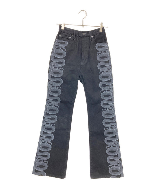 [Pre-owned] Hysteric Glamour SNAKE LOOP Denim Flared Pants 01231AP06