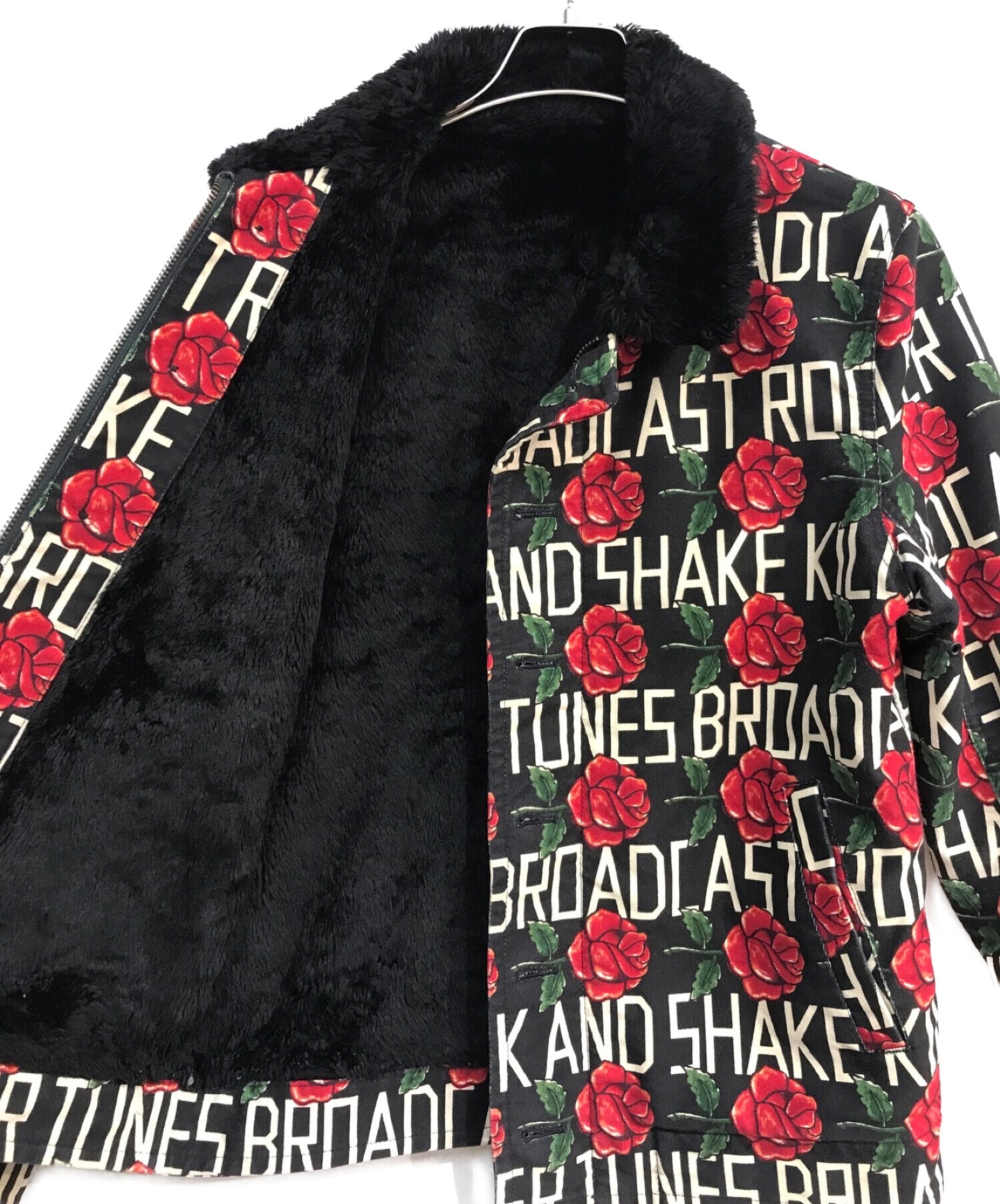 [Pre-owned] WACKO MARIA Rose Print N-1 Deck Jacket, Total Black