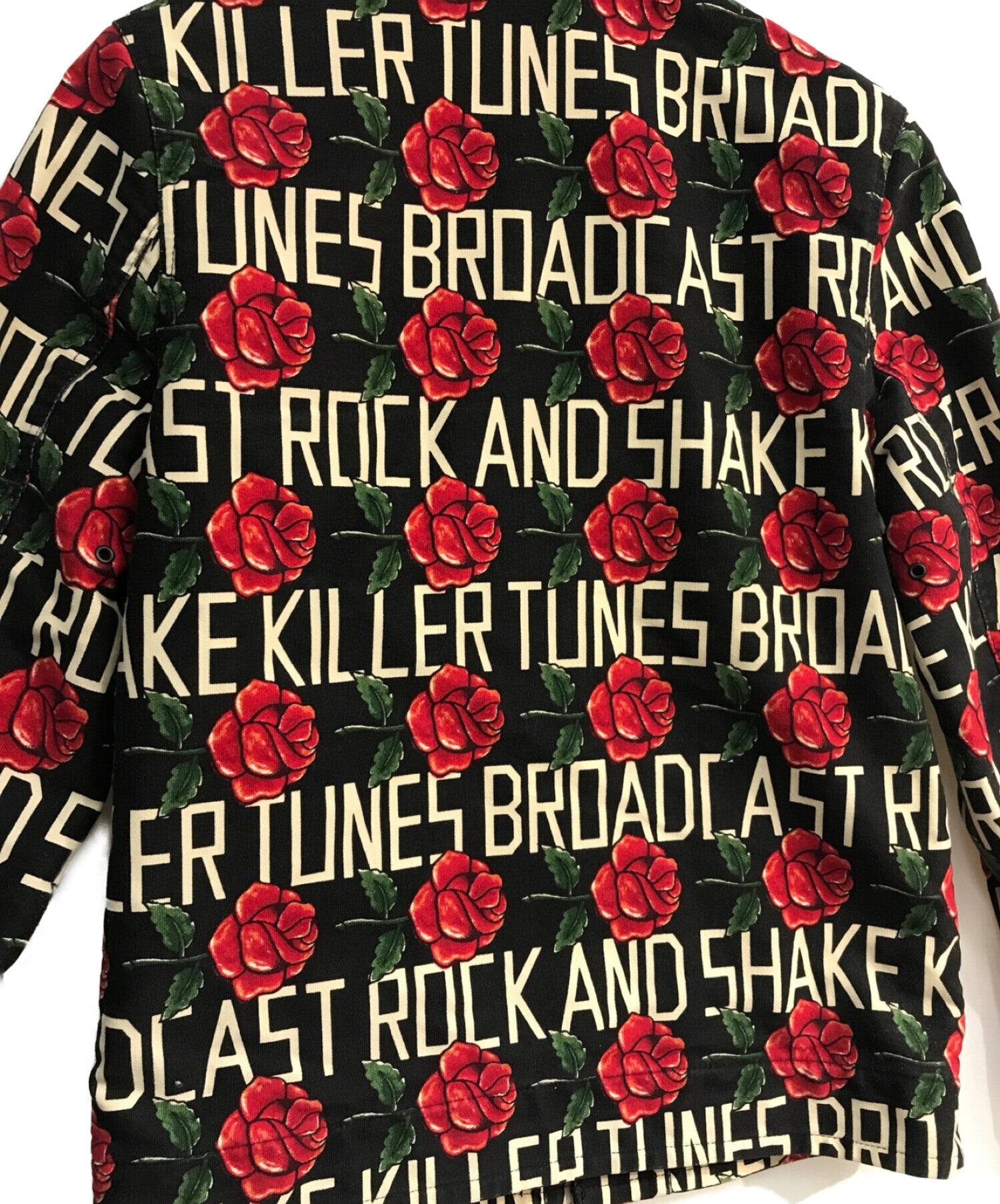 [Pre-owned] WACKO MARIA Rose Print N-1 Deck Jacket, Total Black