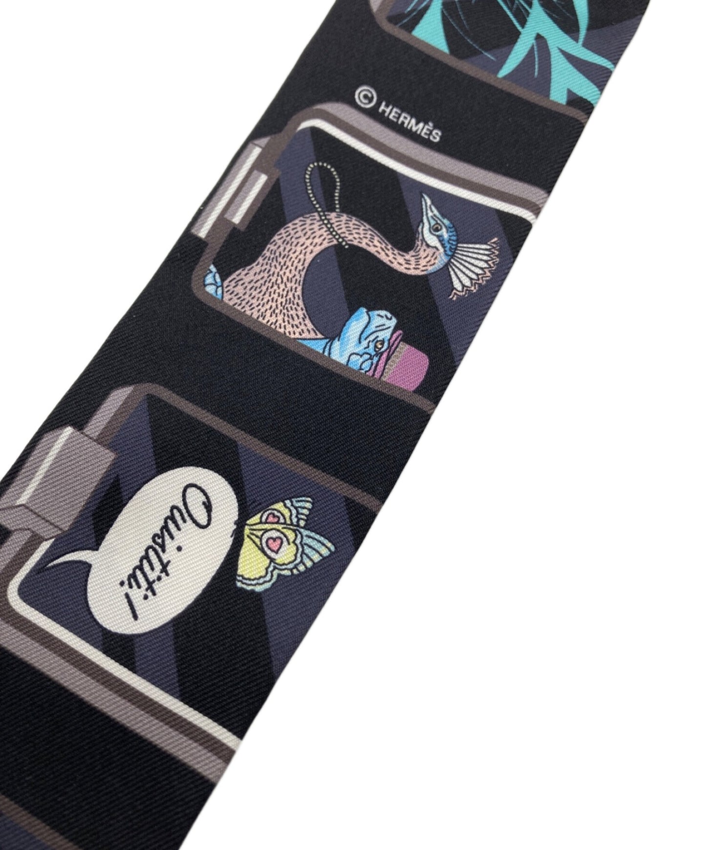 [Pre-owned] HERMES Twilly silk scarf HERMES STORY