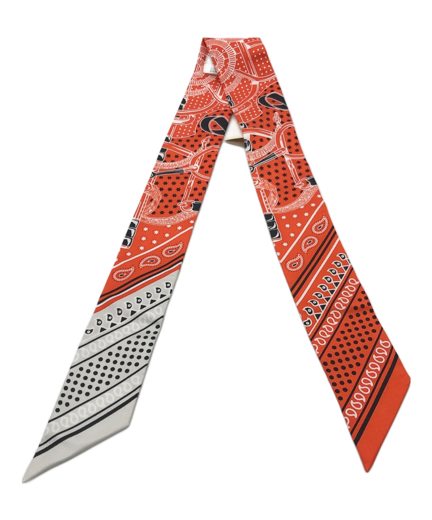 [Pre-owned] HERMES Twirly silk scarf EPERON D'OR