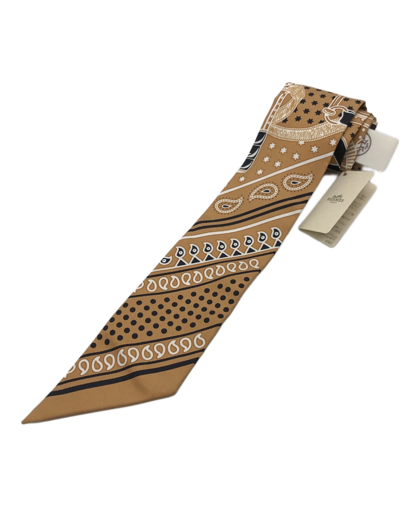 [Pre-owned] HERMES Twirly silk scarf EPERON D'OR