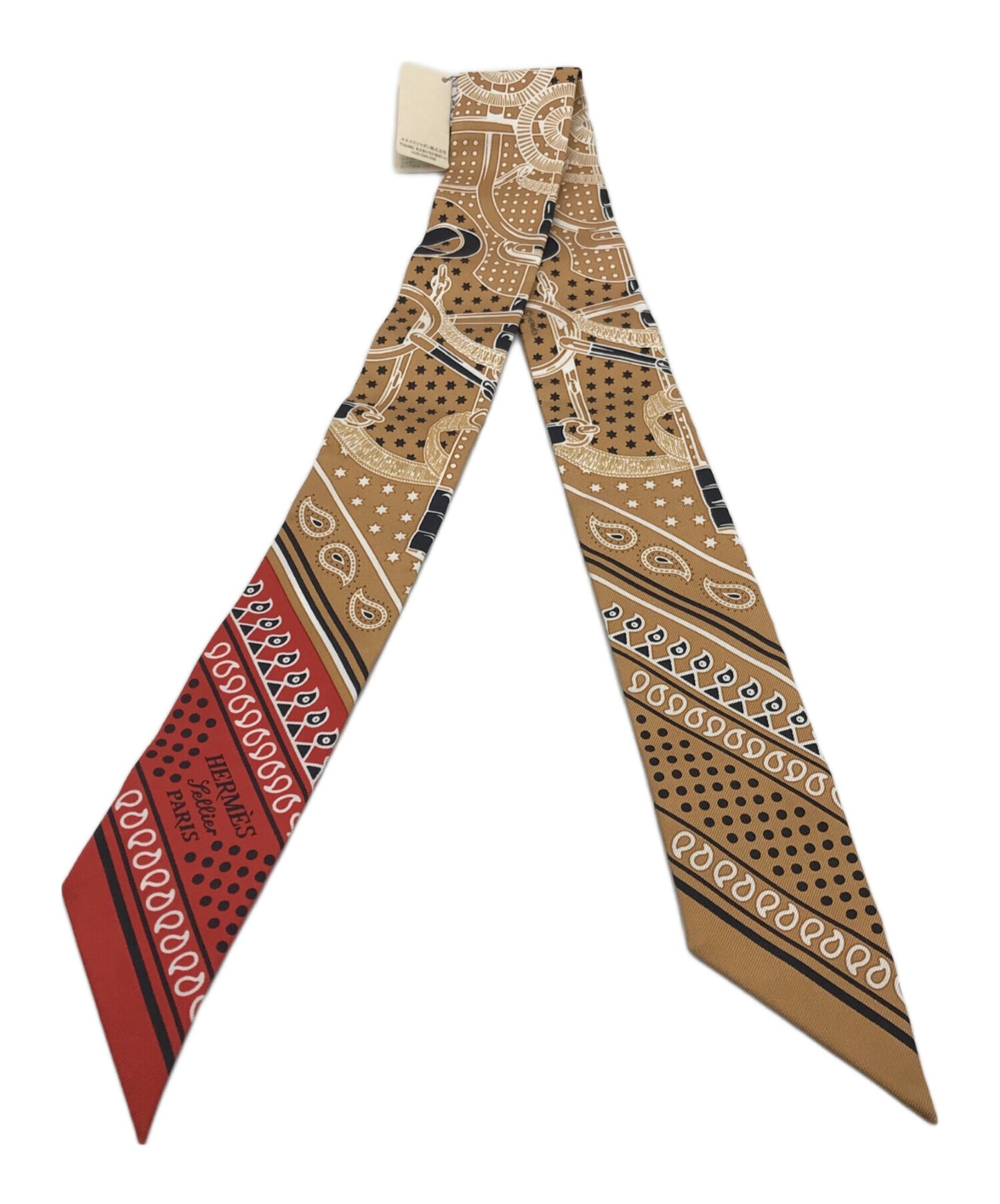 [Pre-owned] HERMES Twirly silk scarf EPERON D'OR