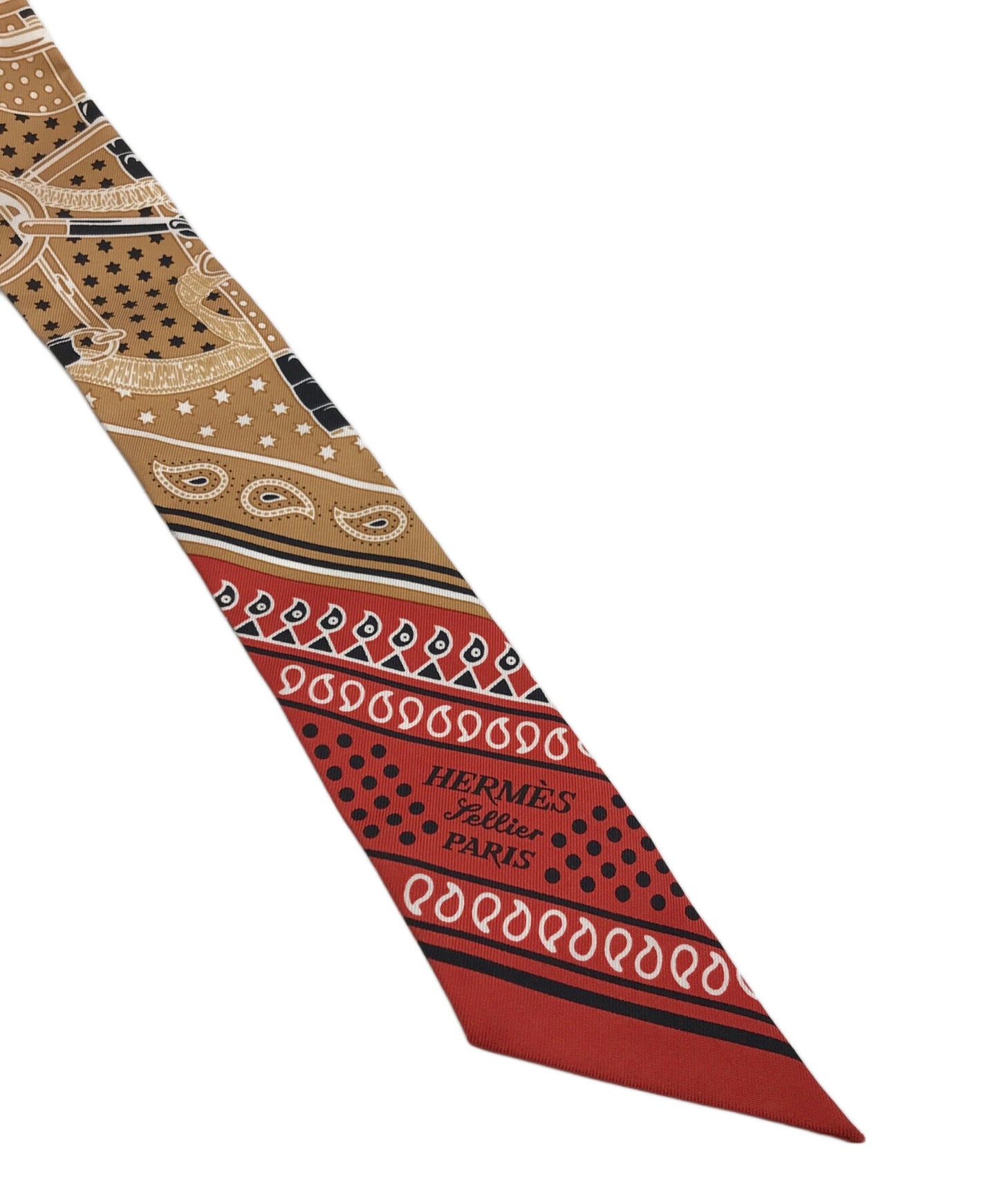 [Pre-owned] HERMES Twirly silk scarf EPERON D'OR