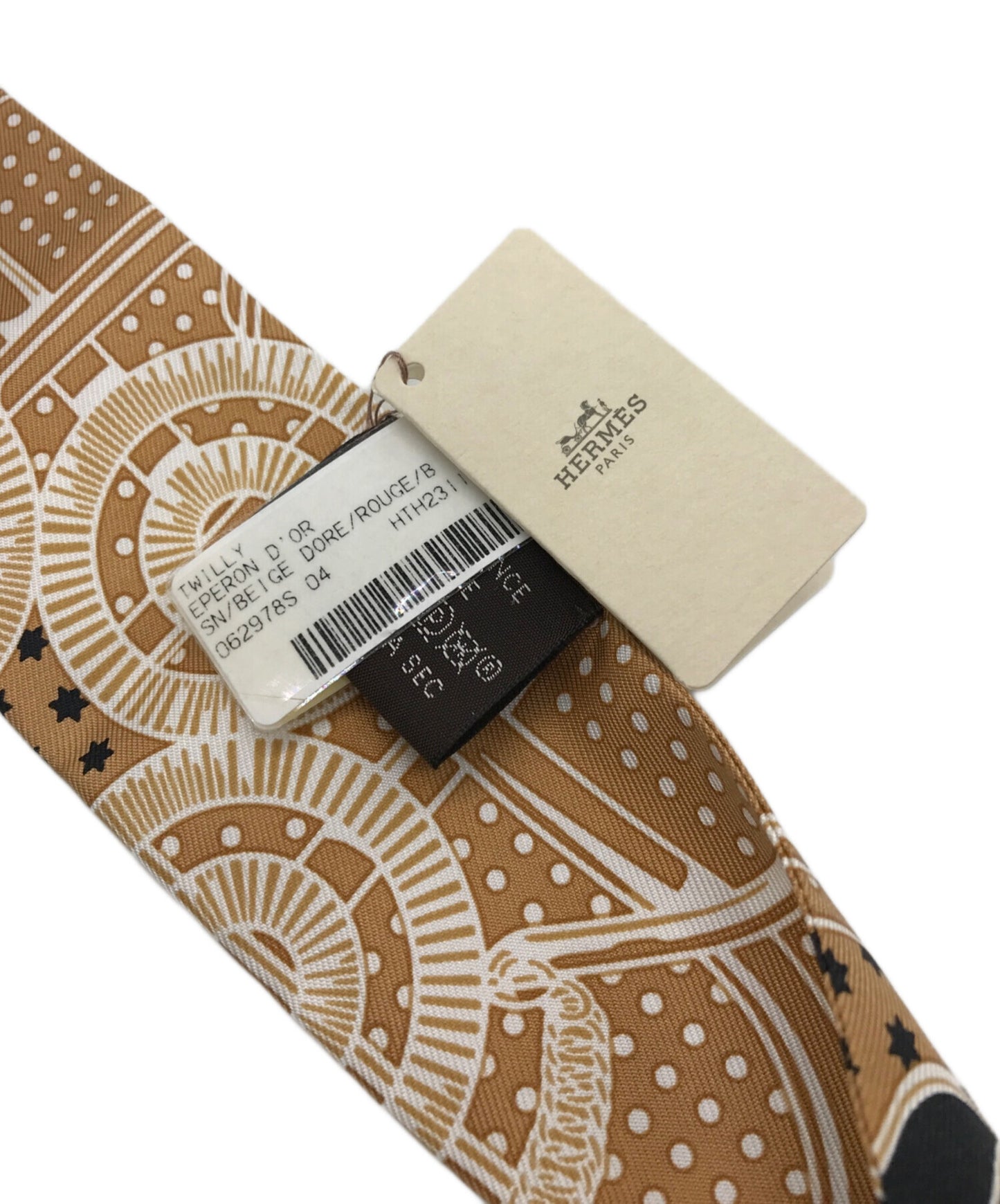 [Pre-owned] HERMES Twirly silk scarf EPERON D'OR