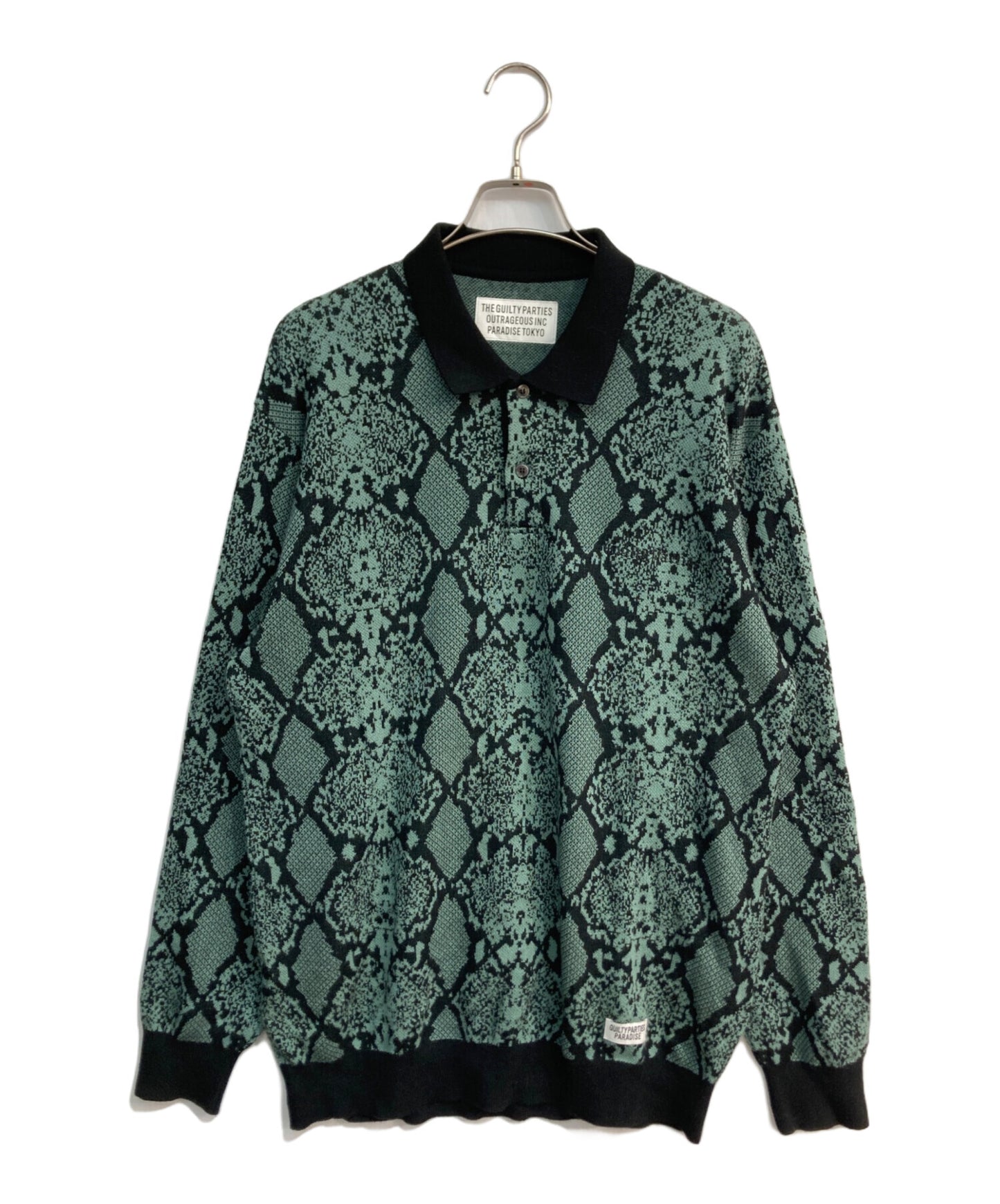 [Pre-owned] WACKO MARIA PYTHON KNIT POLO SHIRT 23FW